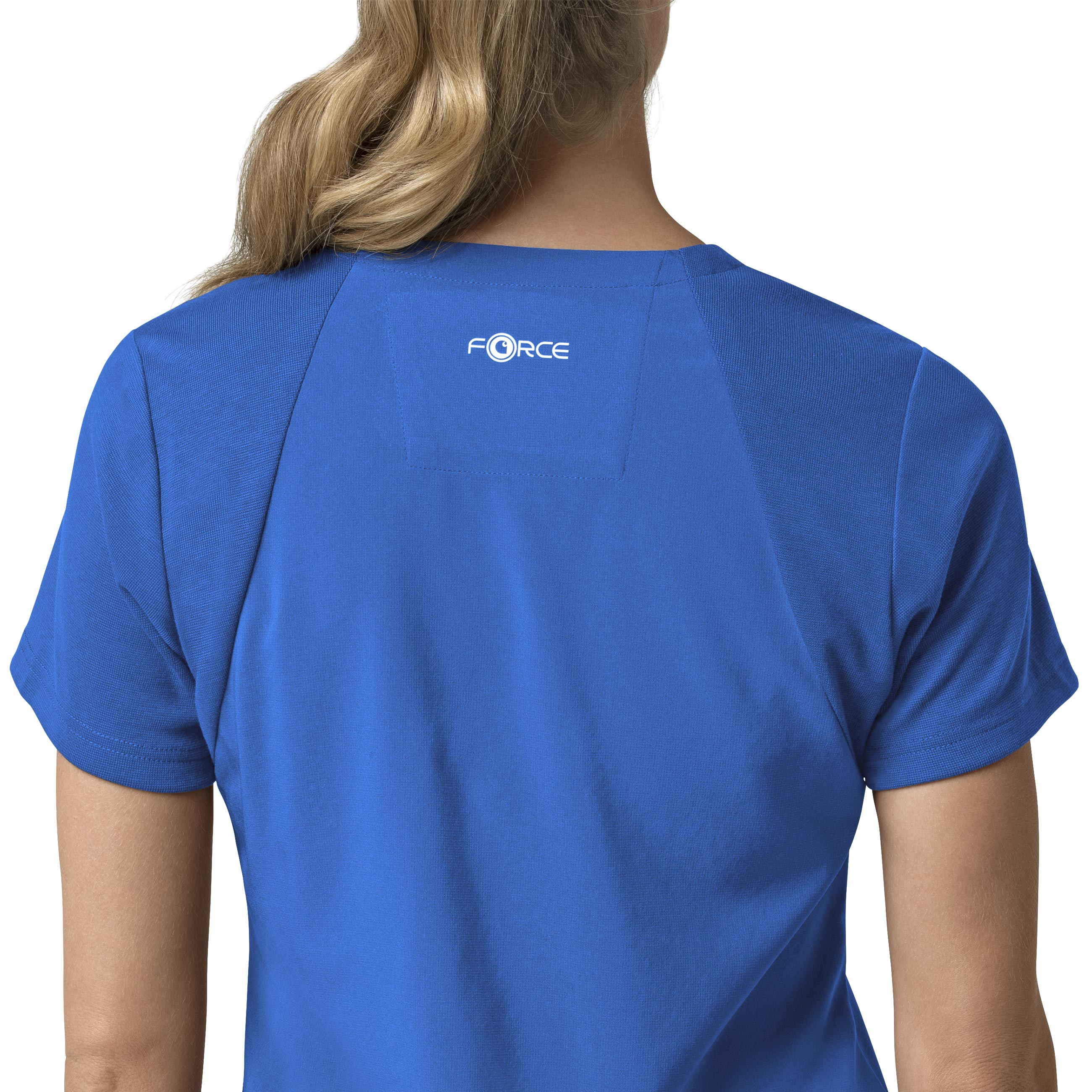 Carhartt Force Cross-Flex Women's Flex Panel V-Neck Scrub Top - Royal - Image 7