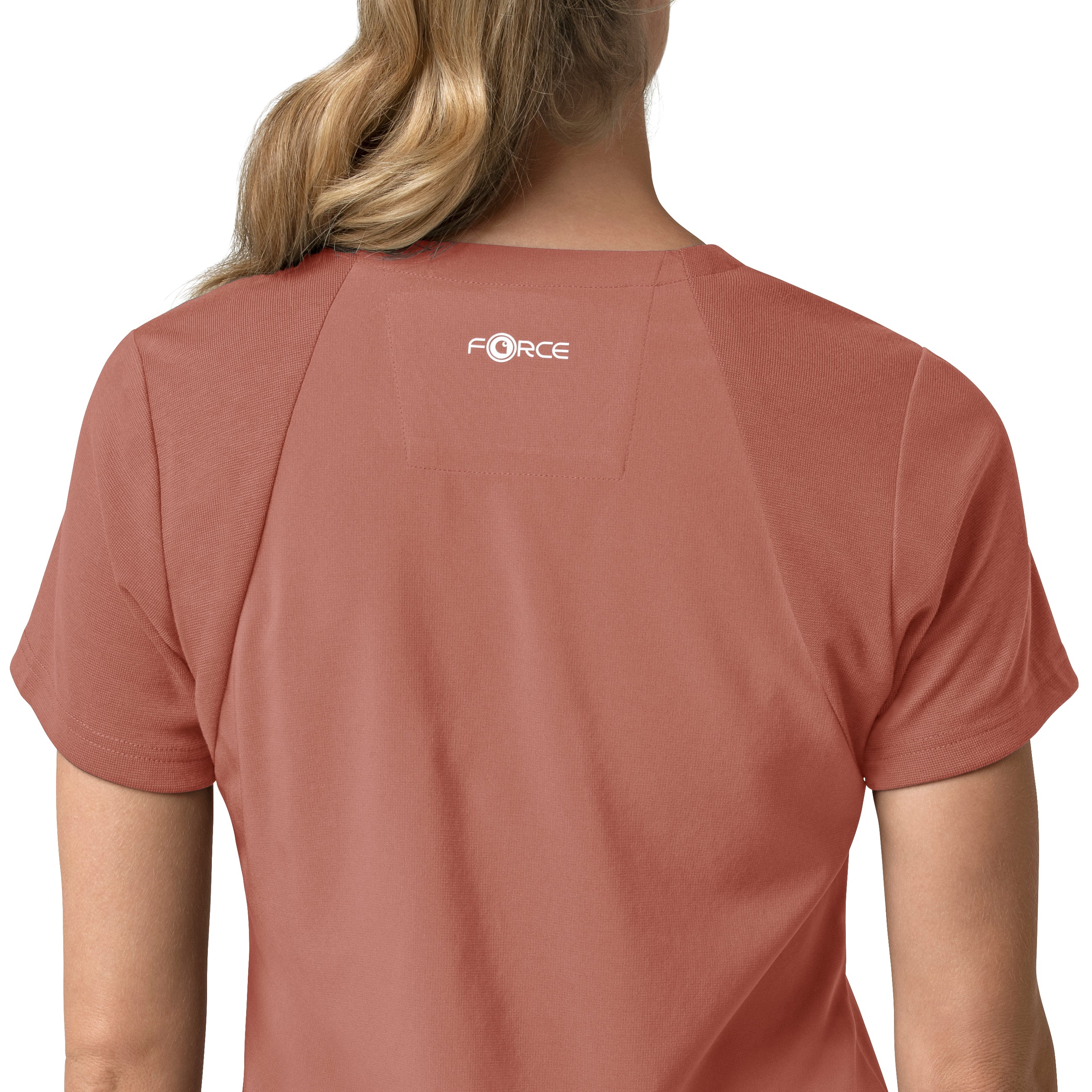 Carhartt Force Cross-Flex Women's Flex Panel V-Neck Scrub Top - Wildrose - Image 7