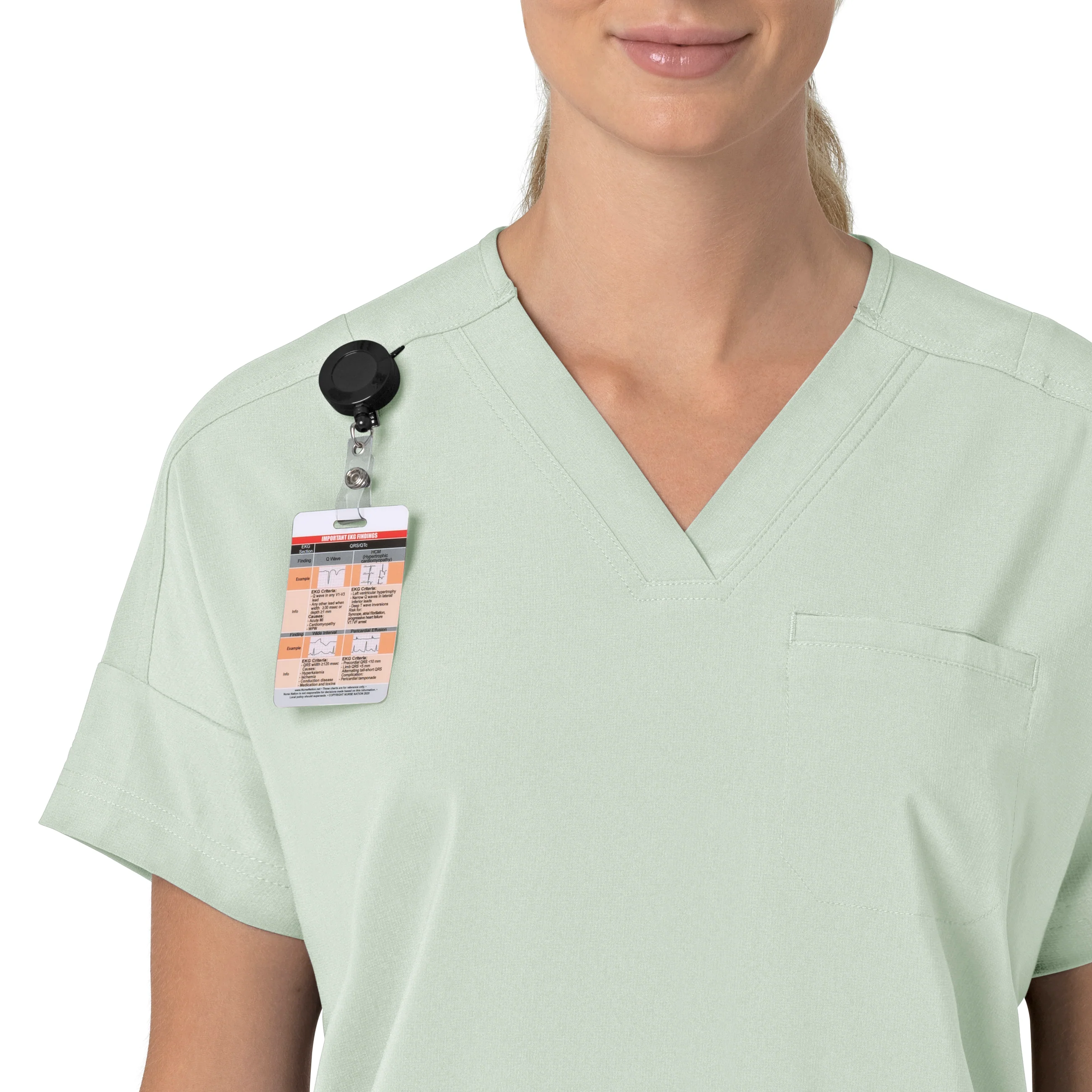 Carhartt Force Cross-Flex Women's Oversized V-Neck Scrub Top - Big Sky - Image 5