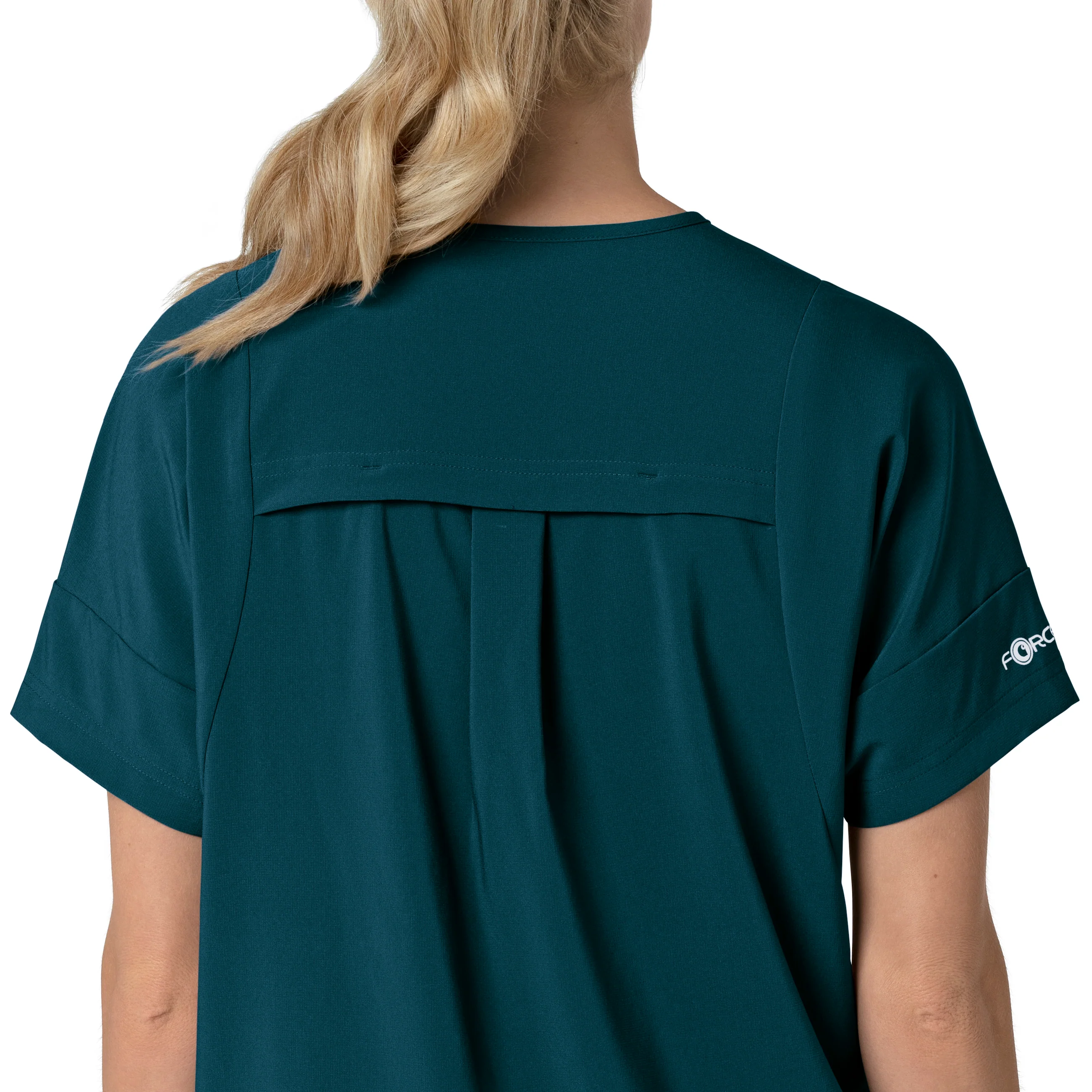 Carhartt Force Cross-Flex Women's Oversized V-Neck Scrub Top - Caribbean - Image 7