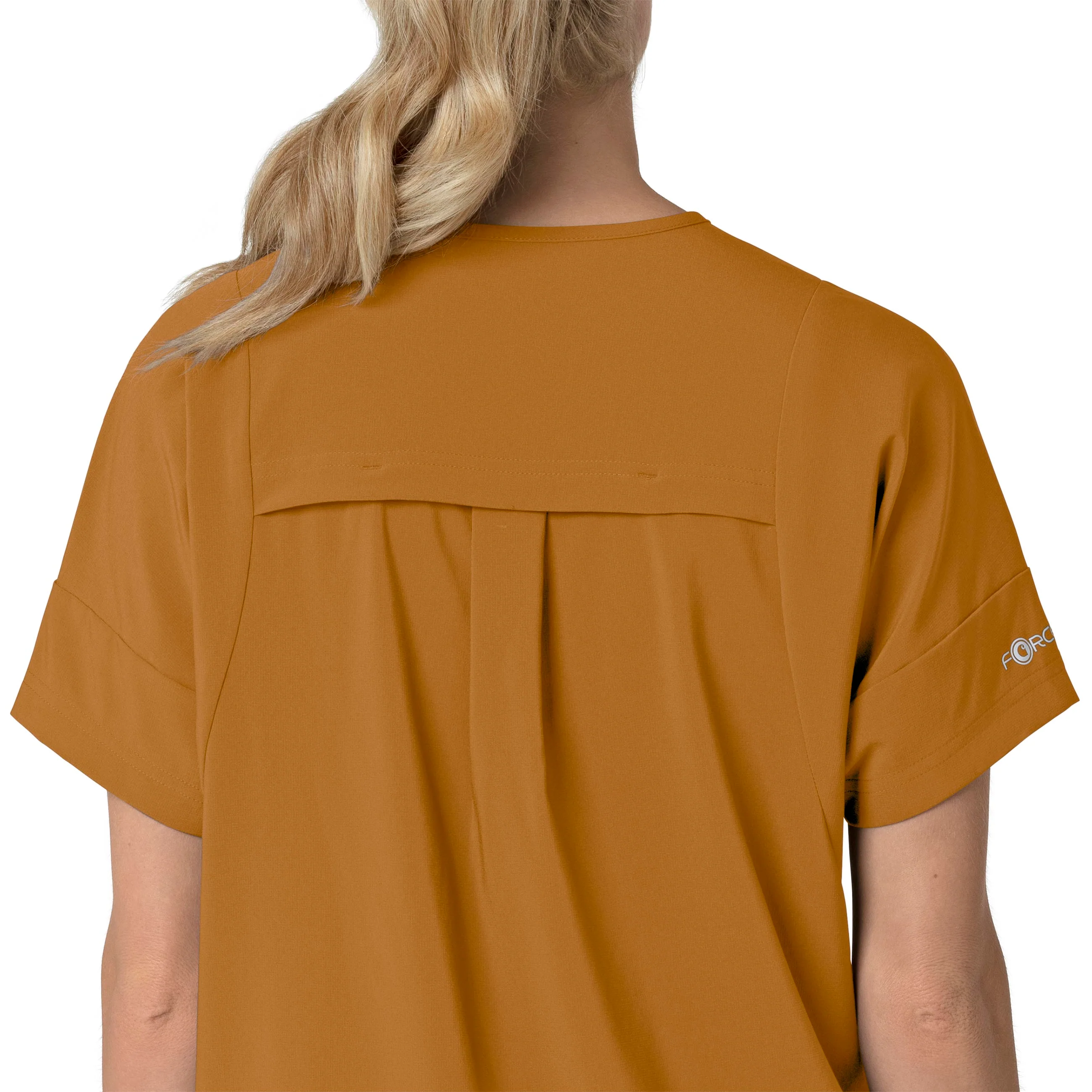 Carhartt Force Cross-Flex Women's Oversized V-Neck Scrub Top - Fox Brown - Image 7