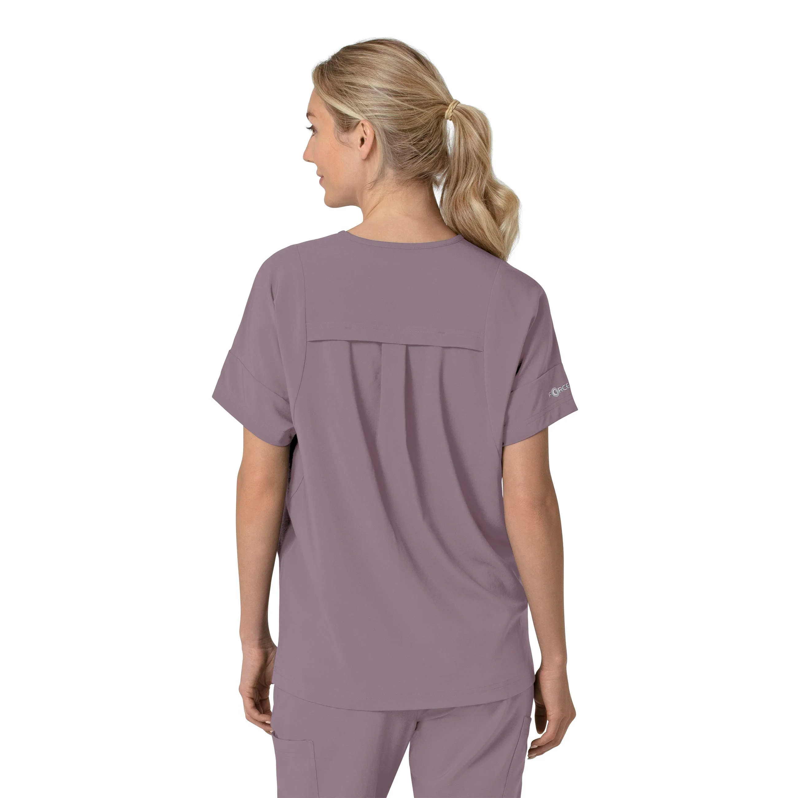 Carhartt Force Cross-Flex Women's Oversized V-Neck Scrub Top - Lavender Mist - Image 2