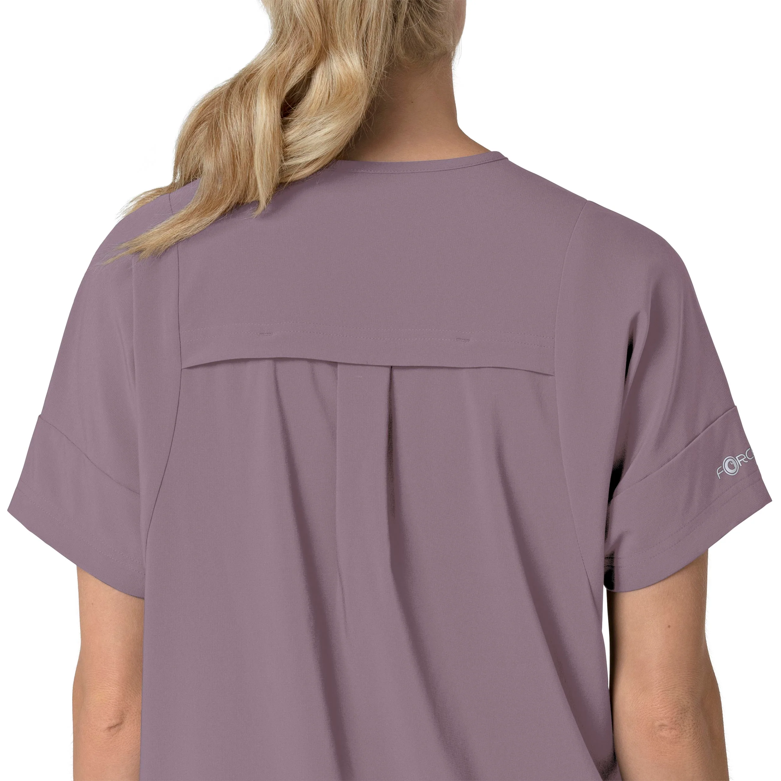 Carhartt Force Cross-Flex Women's Oversized V-Neck Scrub Top - Lavender Mist - Image 7