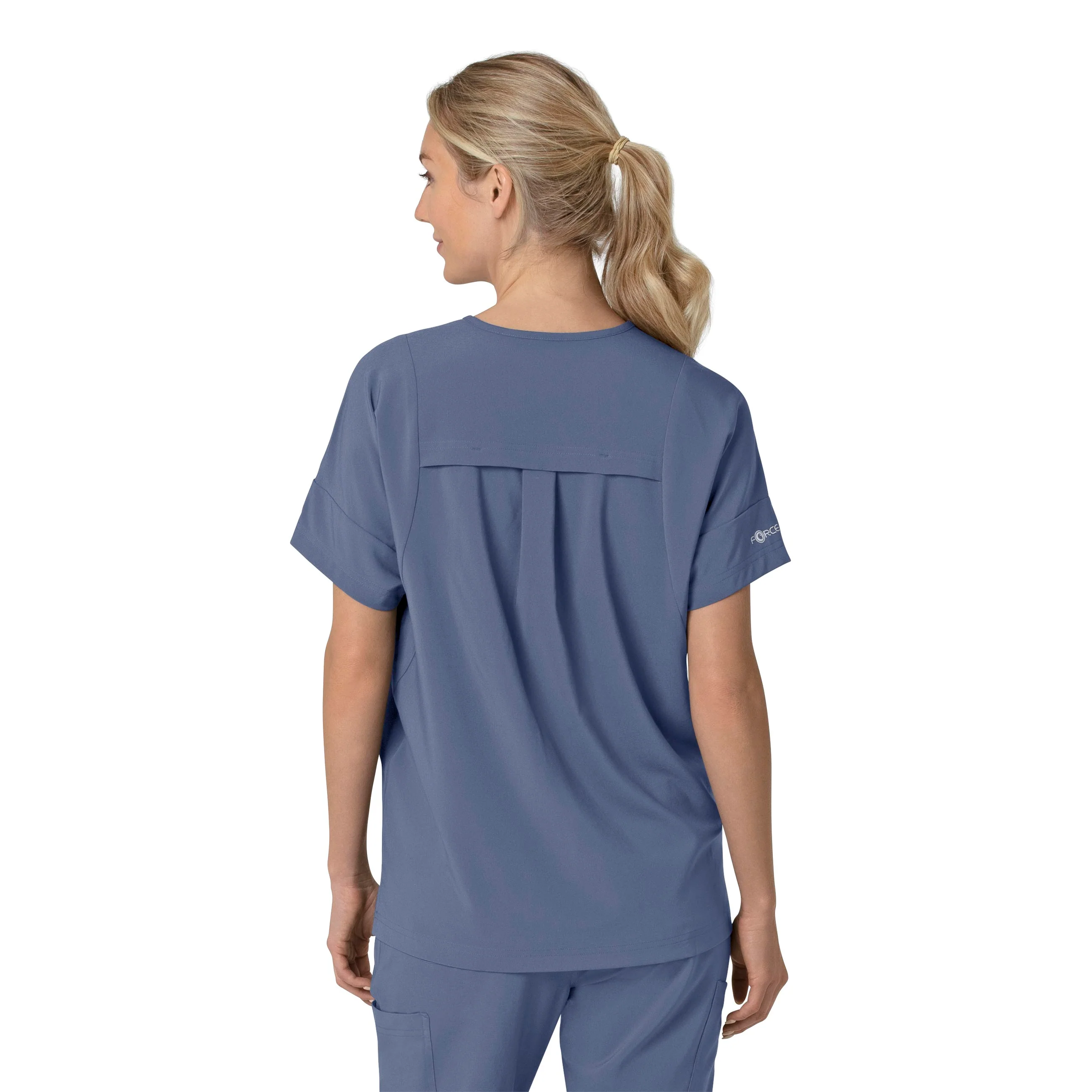 Carhartt Force Cross-Flex Women's Oversized V-Neck Scrub Top - Riverside - Image 2