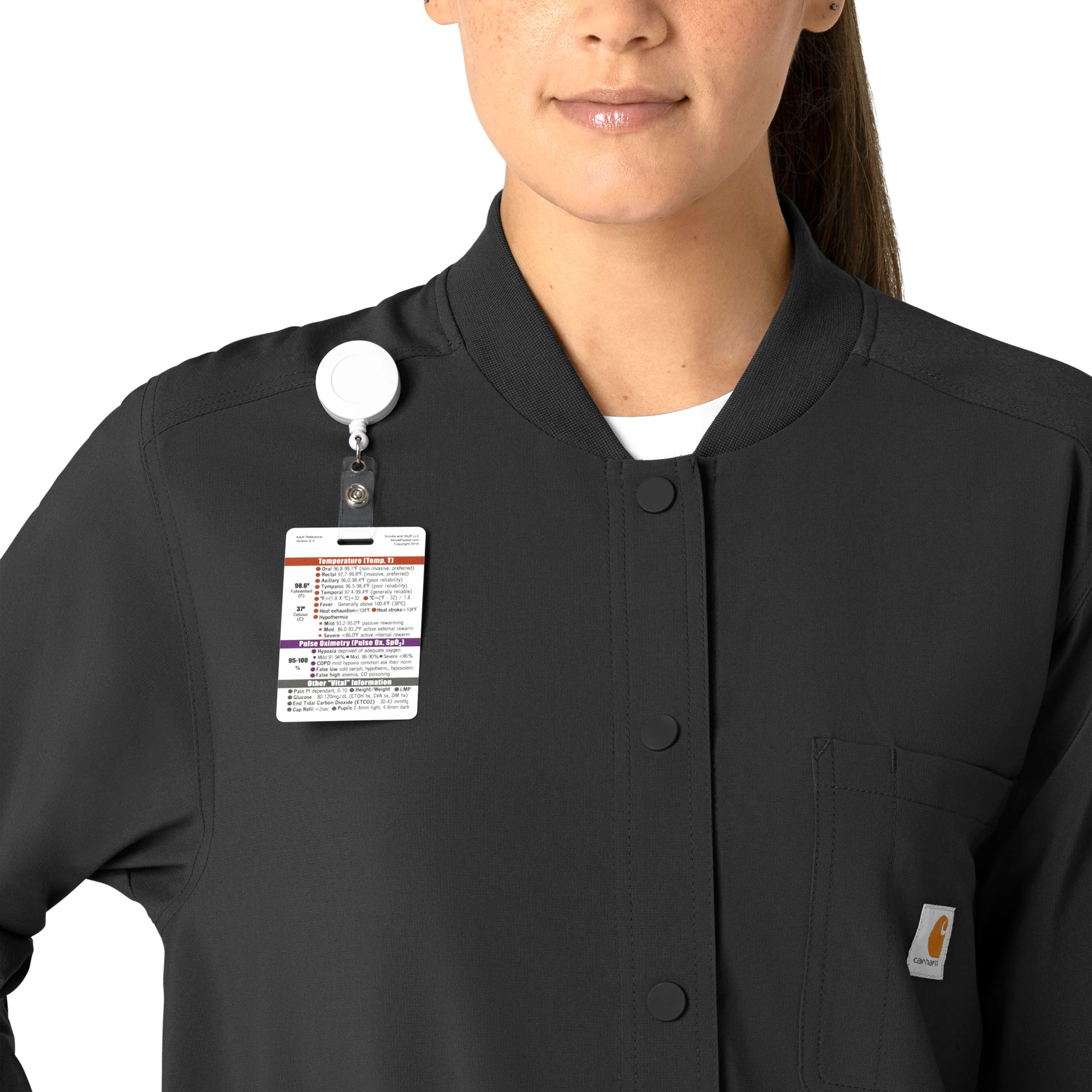 Carhartt Force Cross-Flex Women's Shirt Jacket - Black - Image 5