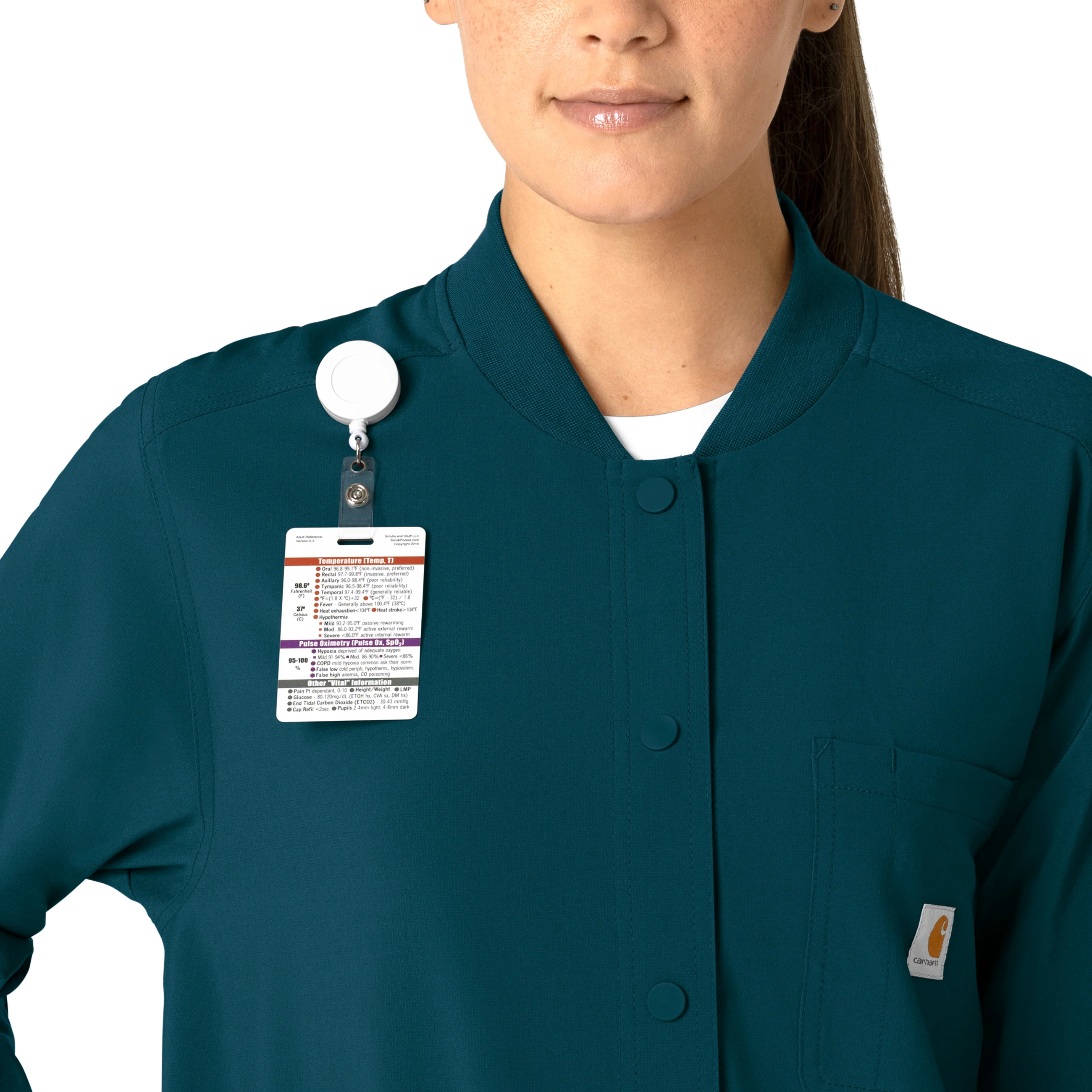 Carhartt Force Cross-Flex Women's Shirt Jacket - Caribbean - Image 5