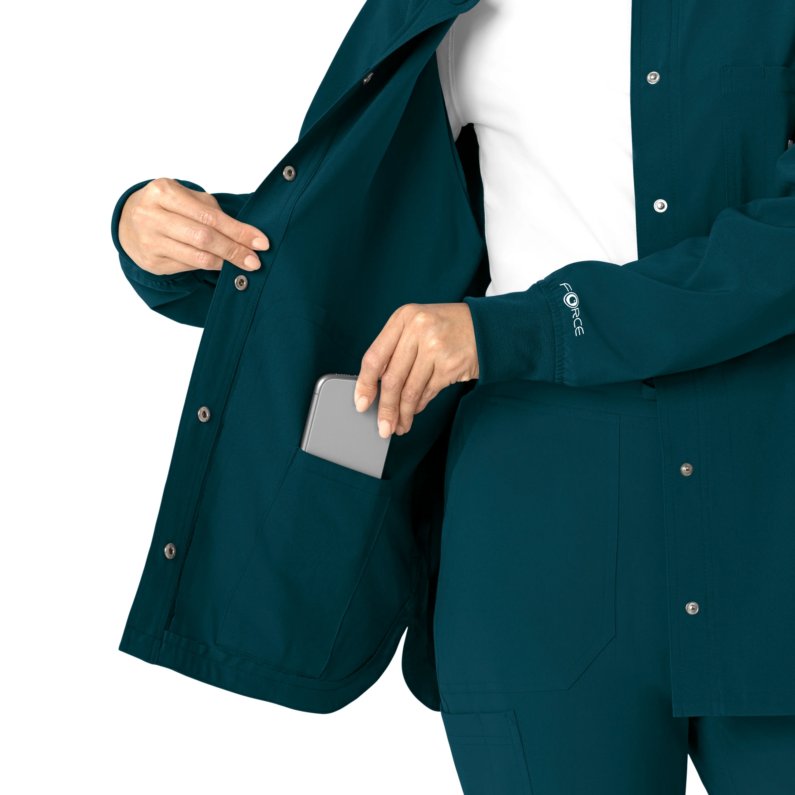 Carhartt Force Cross-Flex Women's Shirt Jacket - Caribbean - Image 8