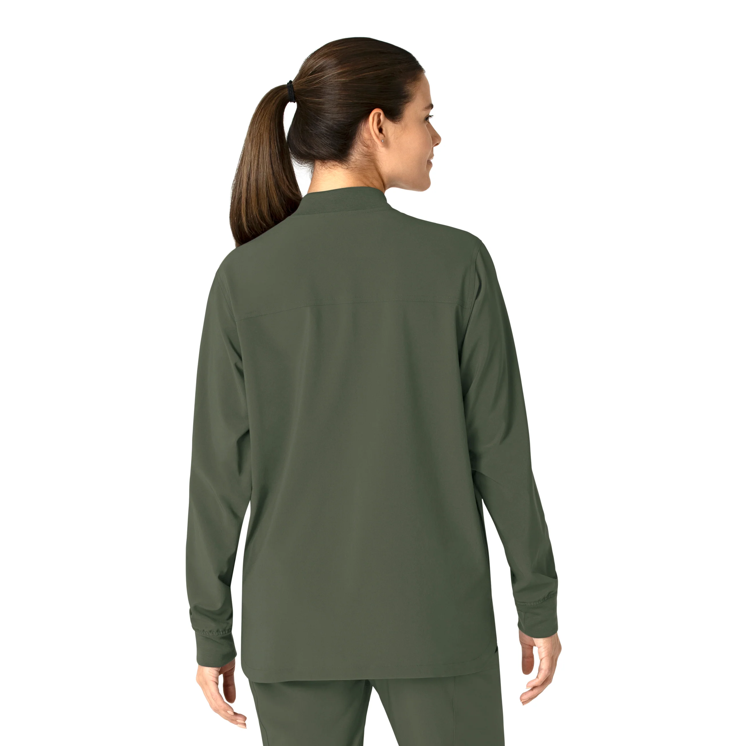 Carhartt Force Cross-Flex Women's Shirt Jacket - Olive - Image 2