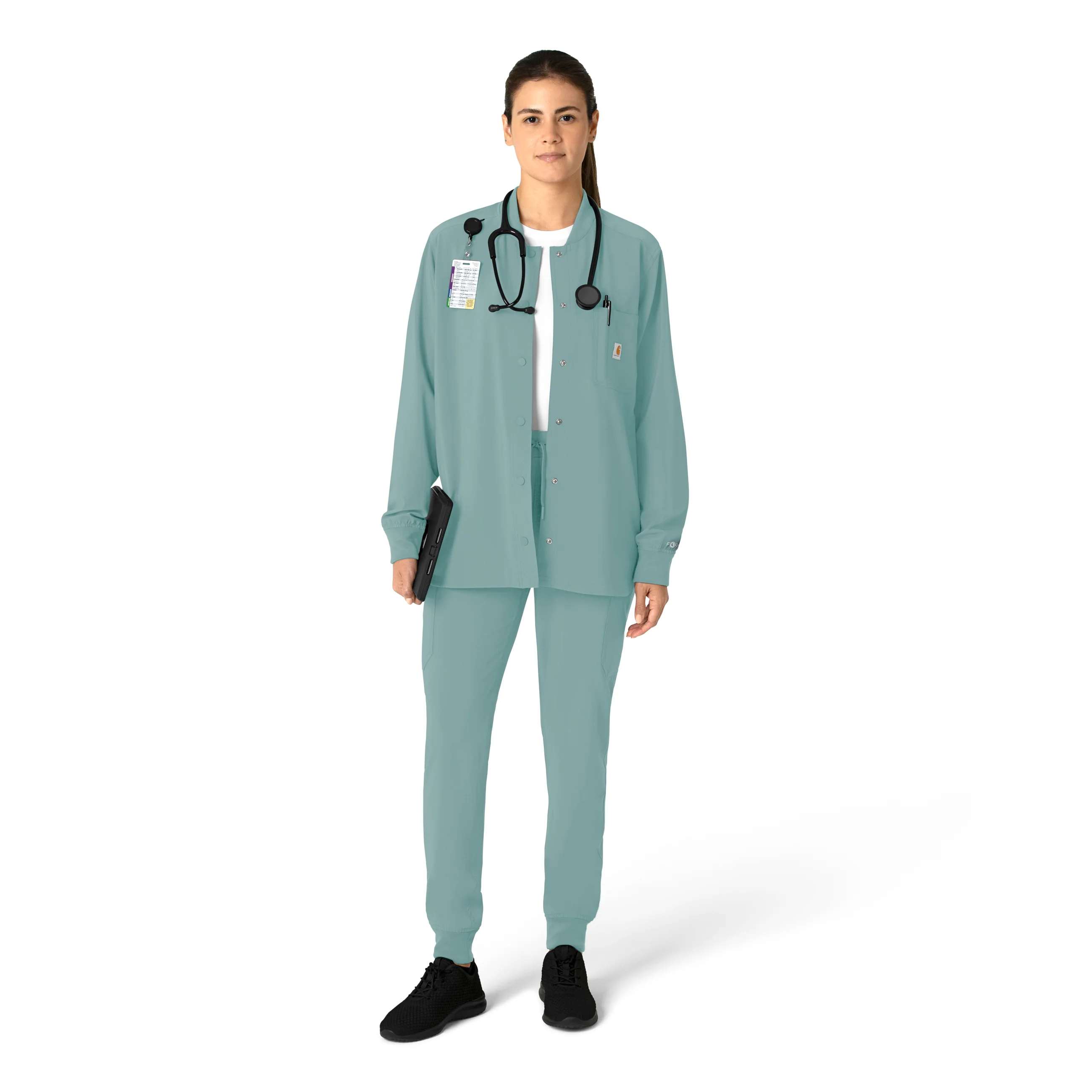 Carhartt Force Cross-Flex Women's Shirt Jacket - Summer Blue - Image 3