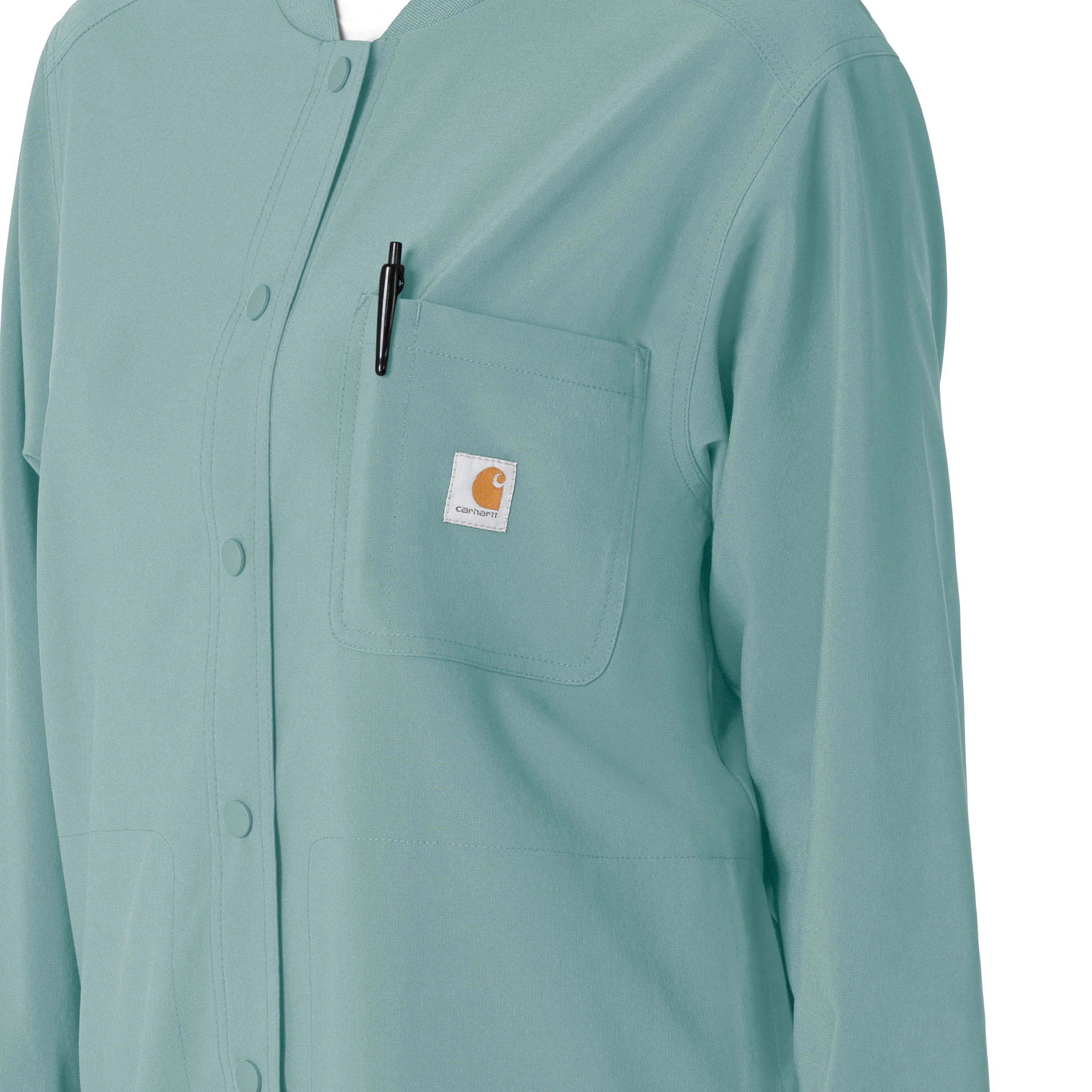 Carhartt Force Cross-Flex Women's Shirt Jacket - Summer Blue - Image 6