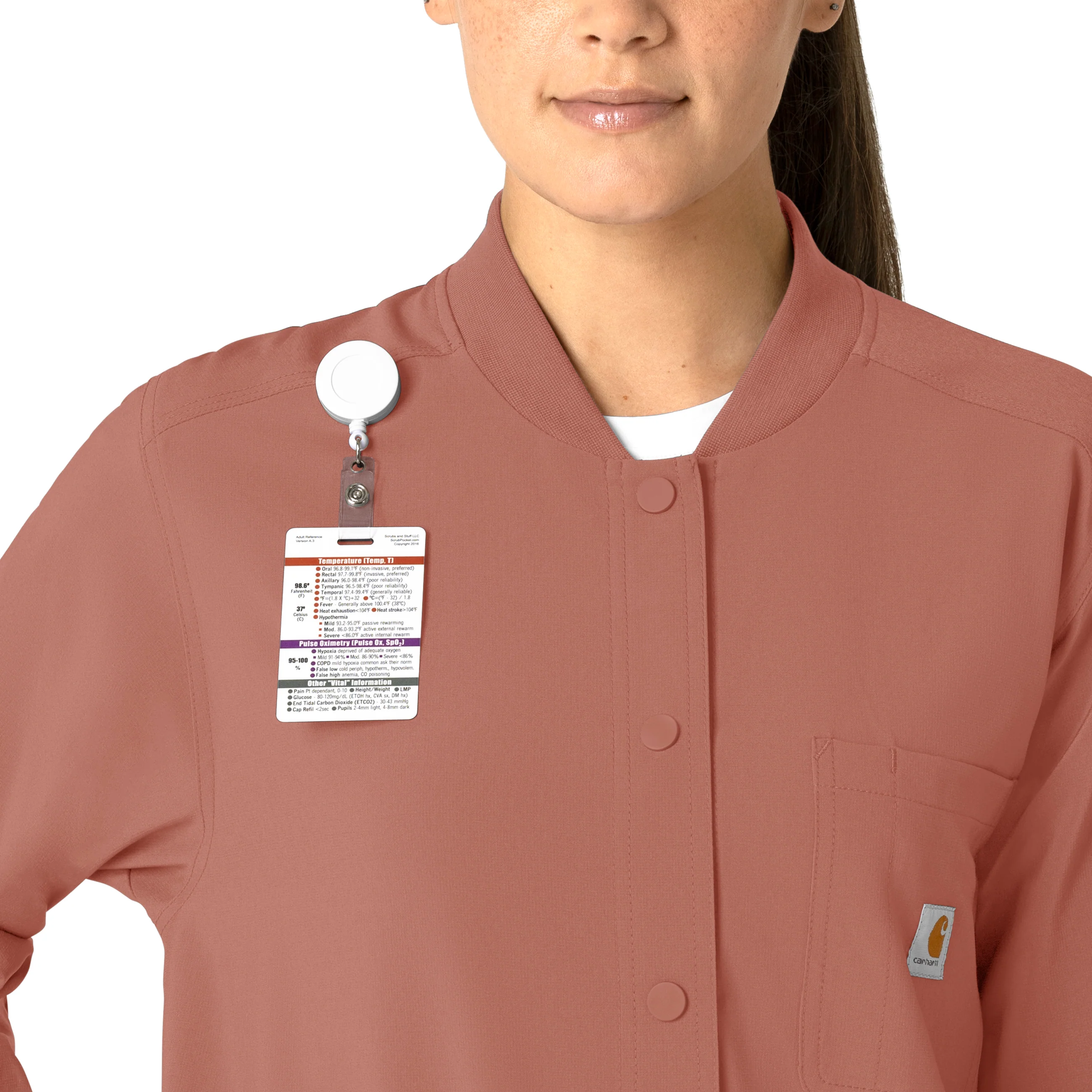 Carhartt Force Cross-Flex Women's Shirt Jacket - Wildrose - Image 5