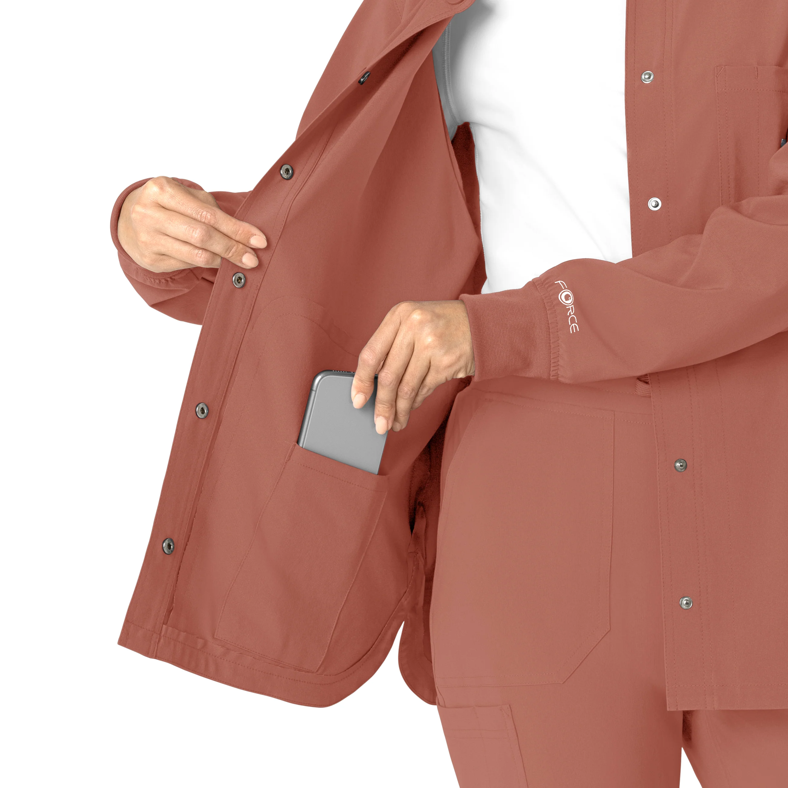 Carhartt Force Cross-Flex Women's Shirt Jacket - Wildrose - Image 8