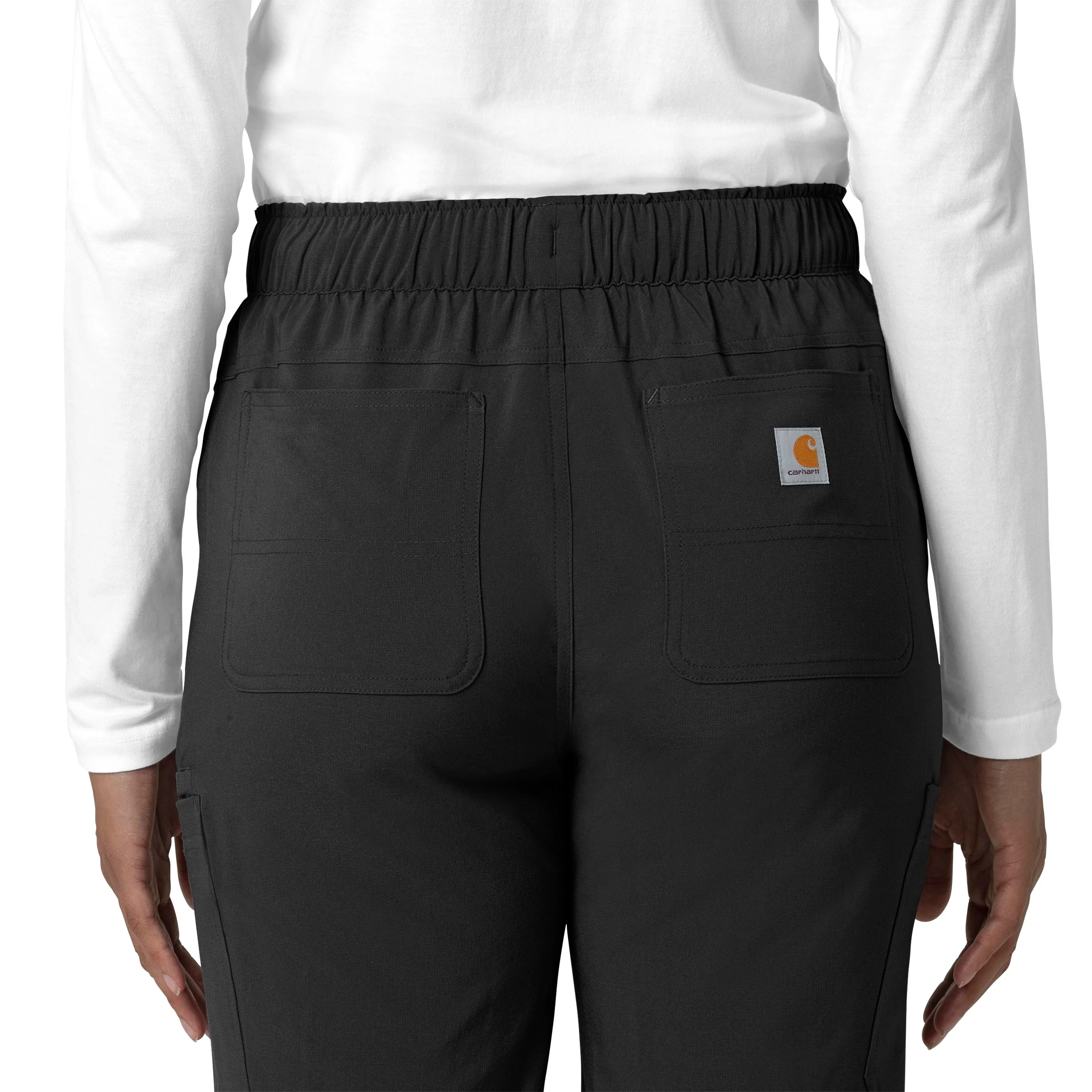 Carhartt Force Cross-Flex Women's Straight Leg Cargo Scrub Pant - Black - Image 8
