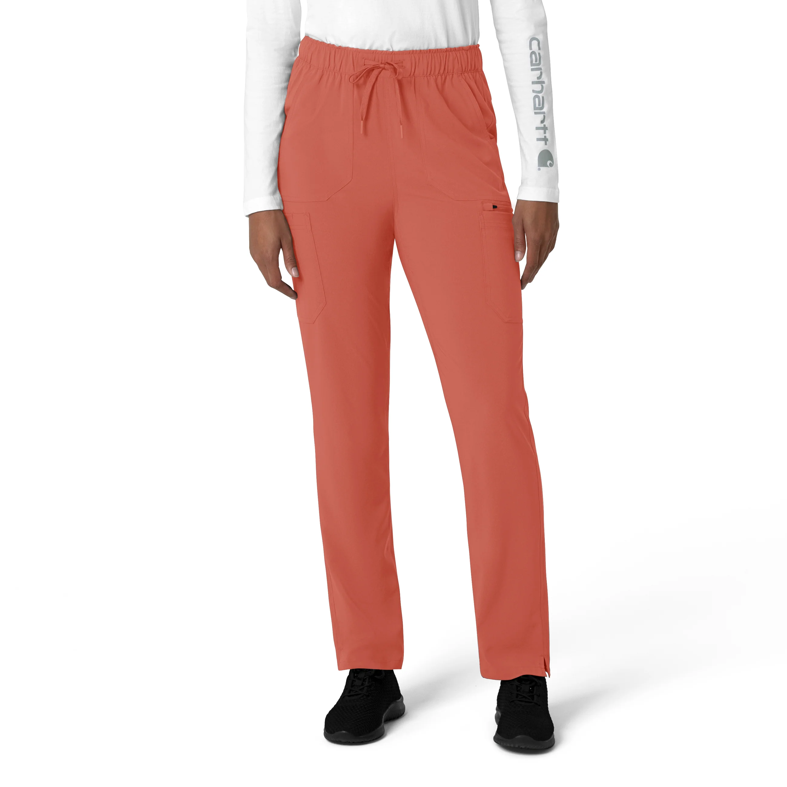 Carhartt Force Cross-Flex Women's Straight Leg Cargo Scrub Pant - Dusty Cedar