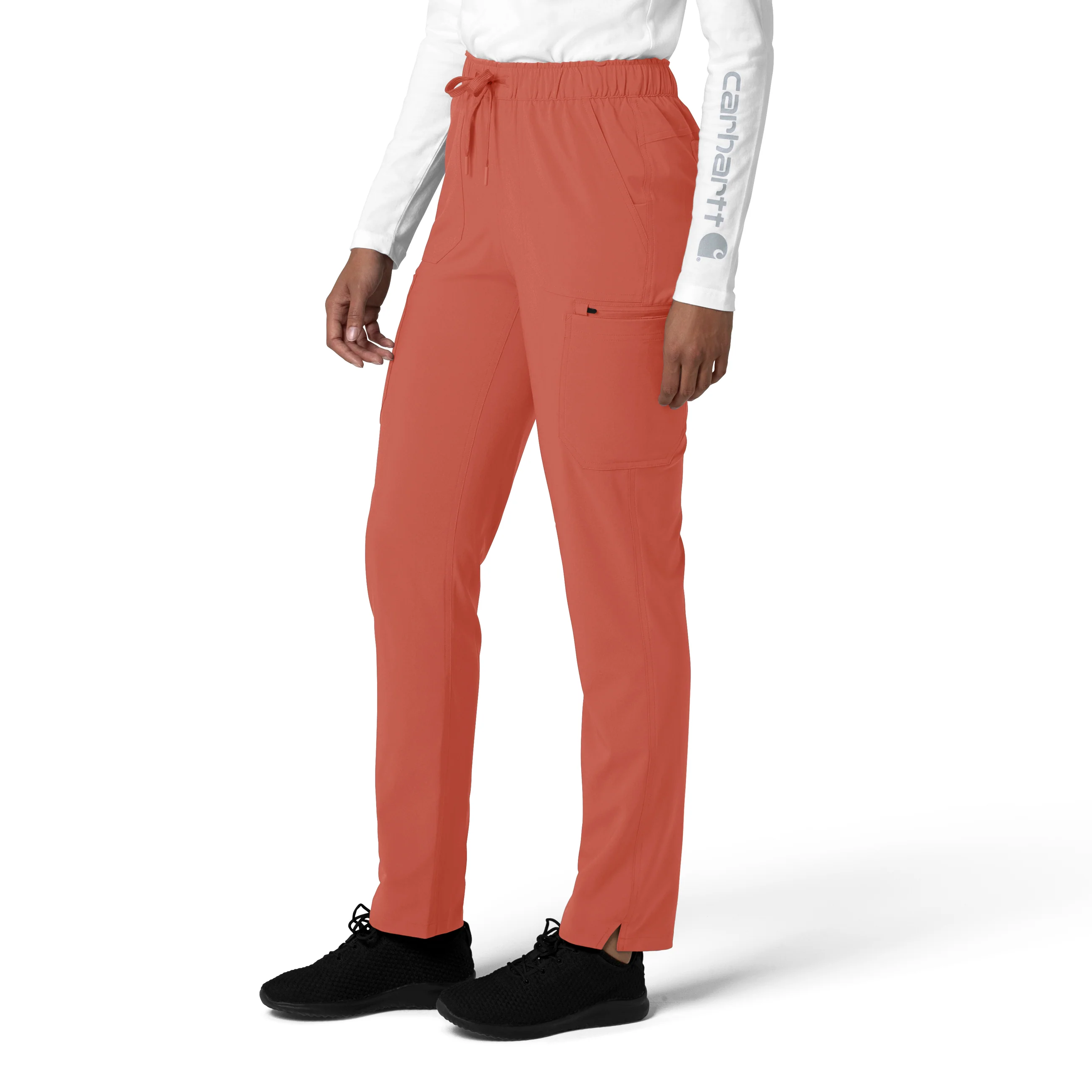 Carhartt Force Cross-Flex Women's Straight Leg Cargo Scrub Pant - Dusty Cedar - Image 4