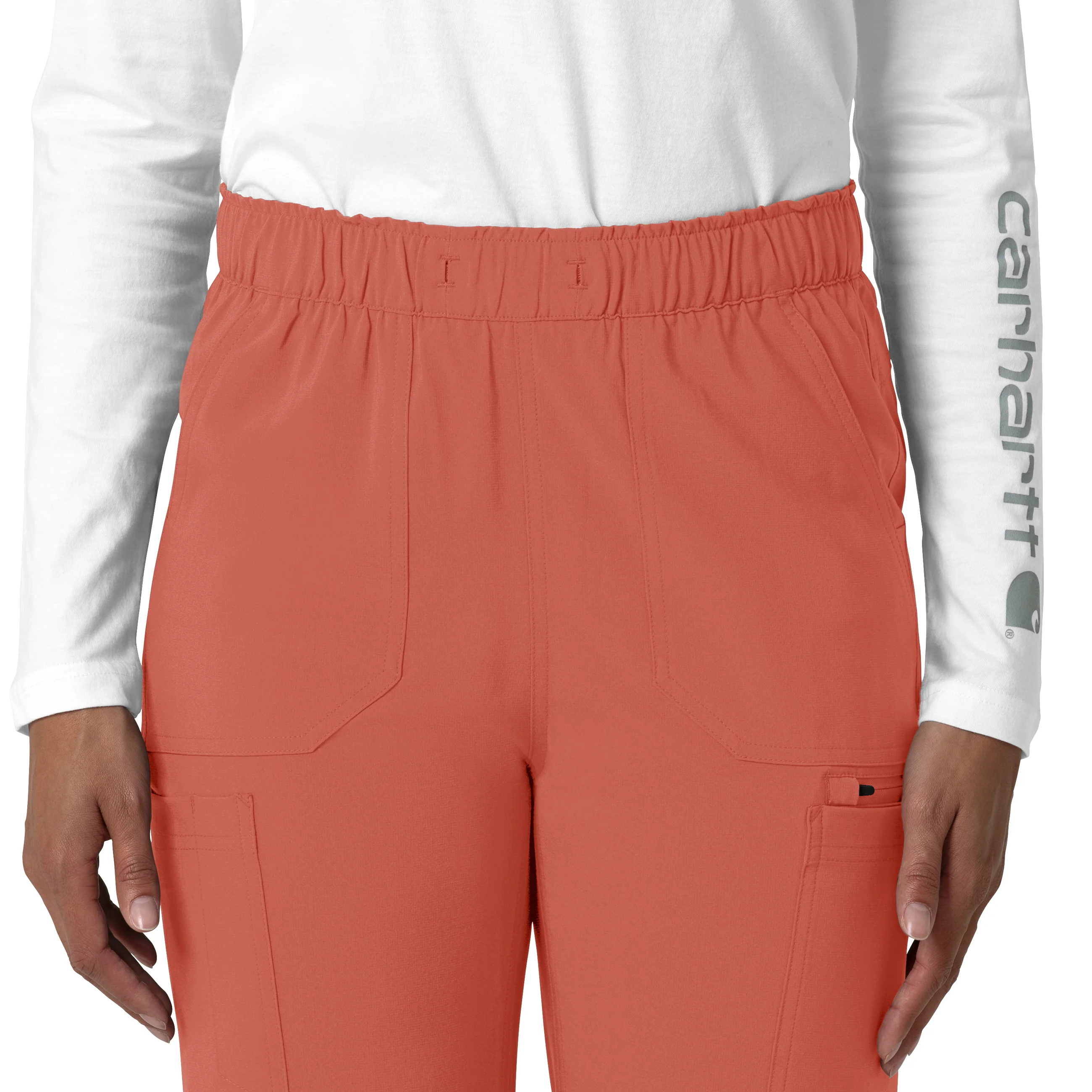 Carhartt Force Cross-Flex Women's Straight Leg Cargo Scrub Pant - Dusty Cedar - Image 5