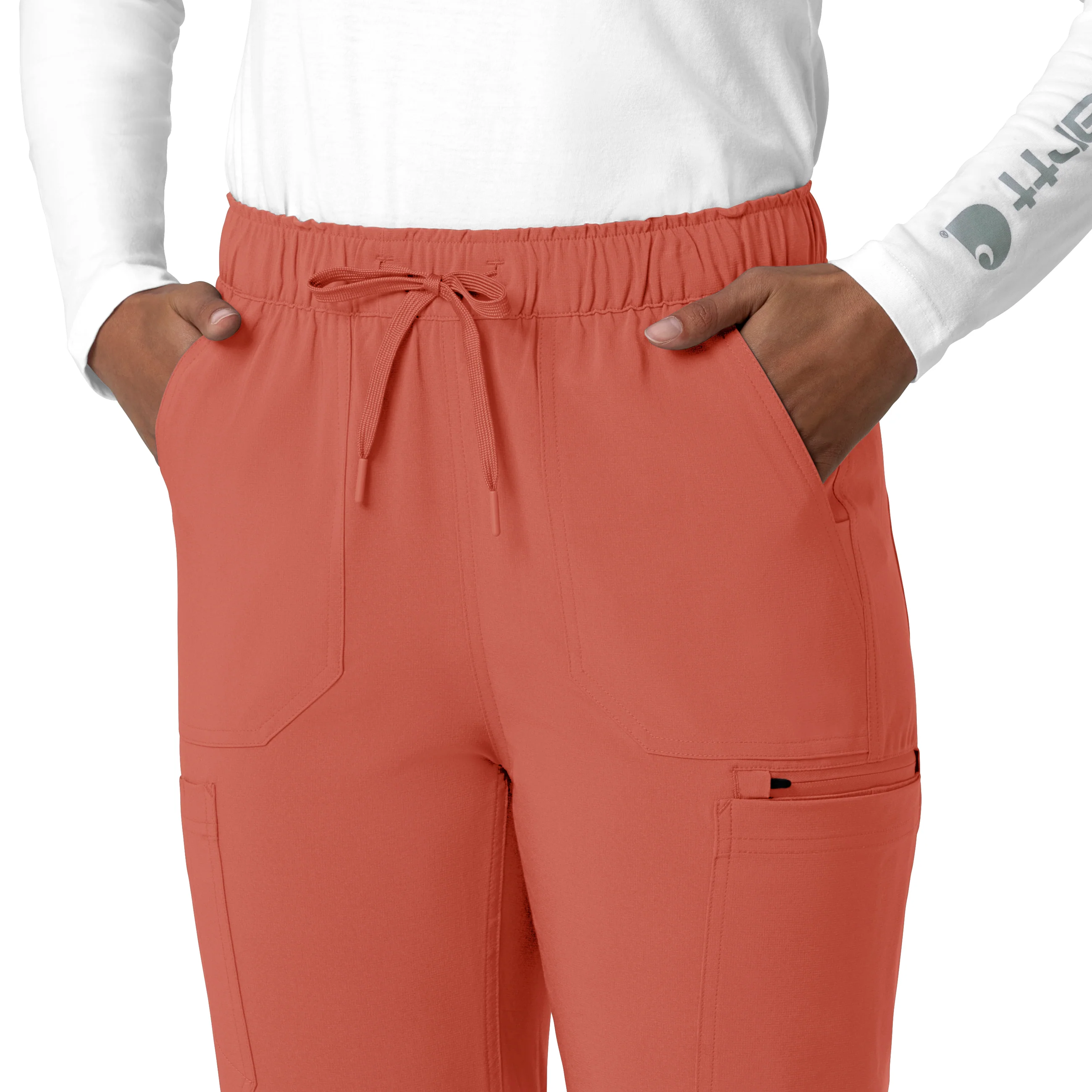Carhartt Force Cross-Flex Women's Straight Leg Cargo Scrub Pant - Dusty Cedar - Image 7