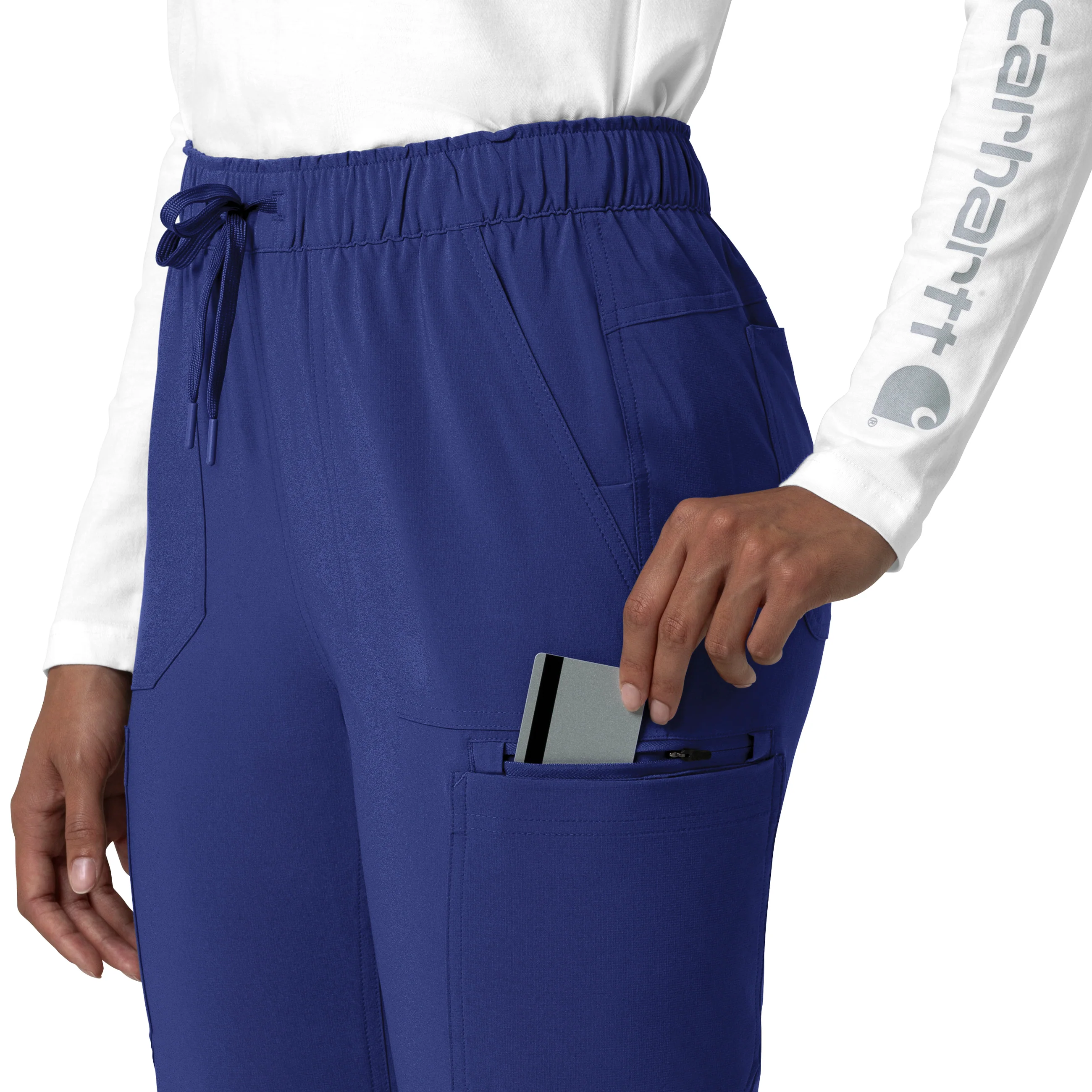 Carhartt Force Cross-Flex Women's Straight Leg Cargo Scrub Pant - Galaxy Blue - Image 10