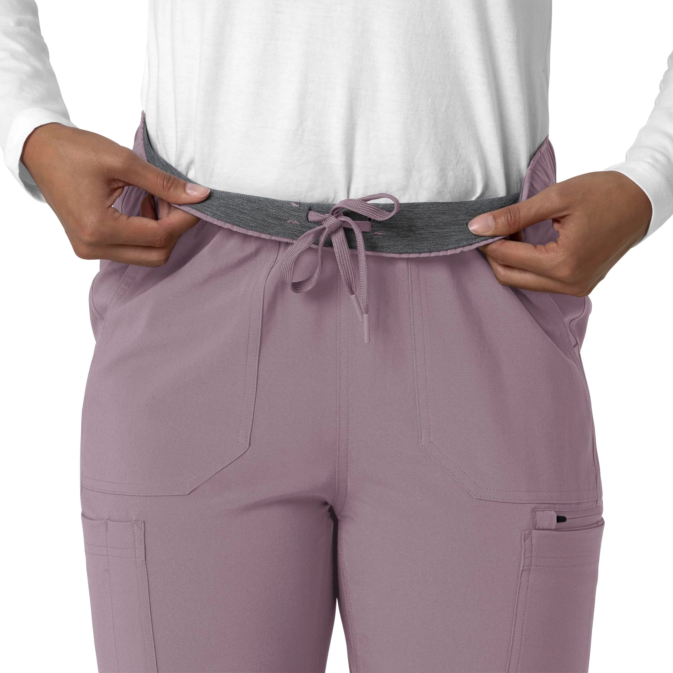 Carhartt Force Cross-Flex Women's Straight Leg Cargo Scrub Pant - Lavender Mist - Image 6