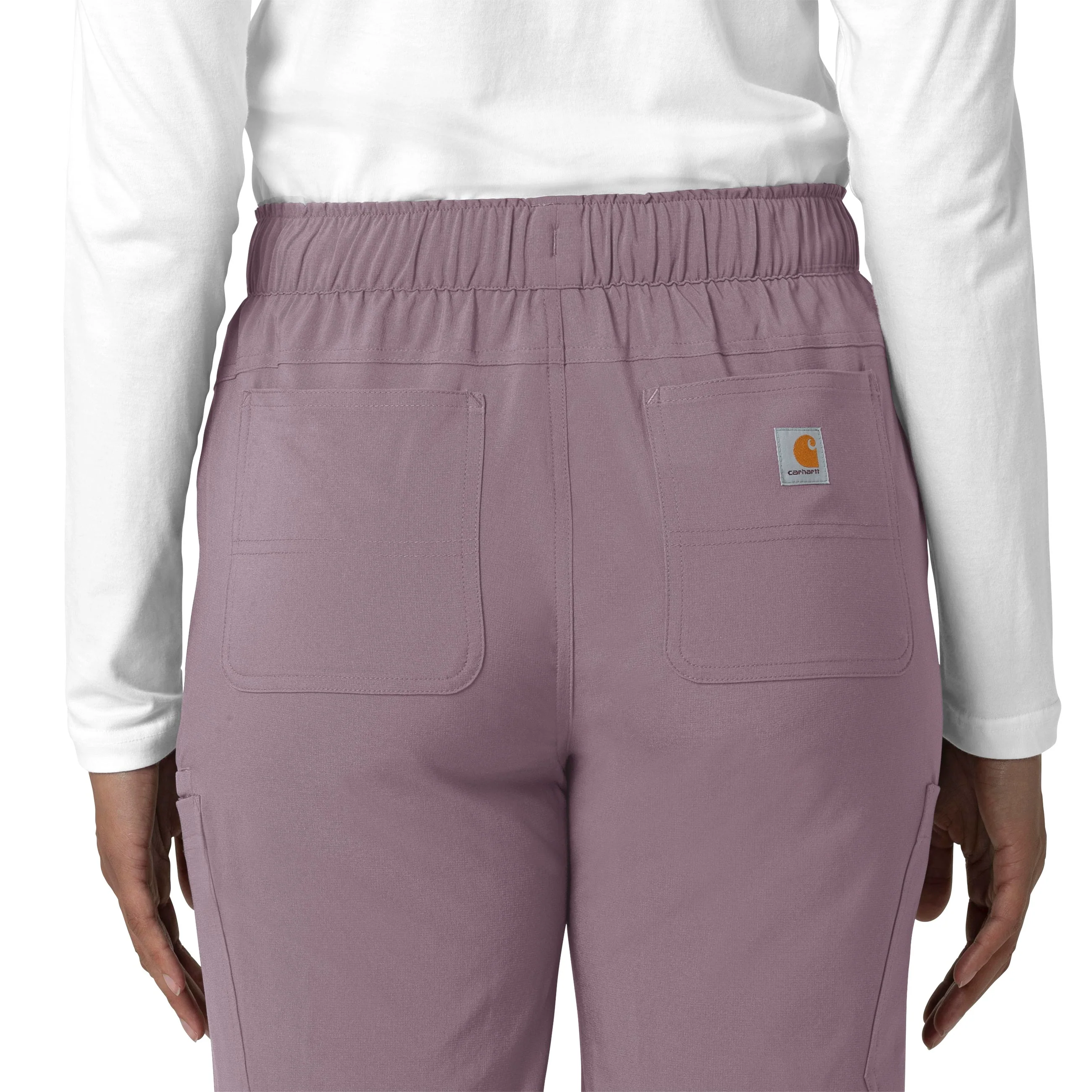 Carhartt Force Cross-Flex Women's Straight Leg Cargo Scrub Pant - Lavender Mist - Image 8