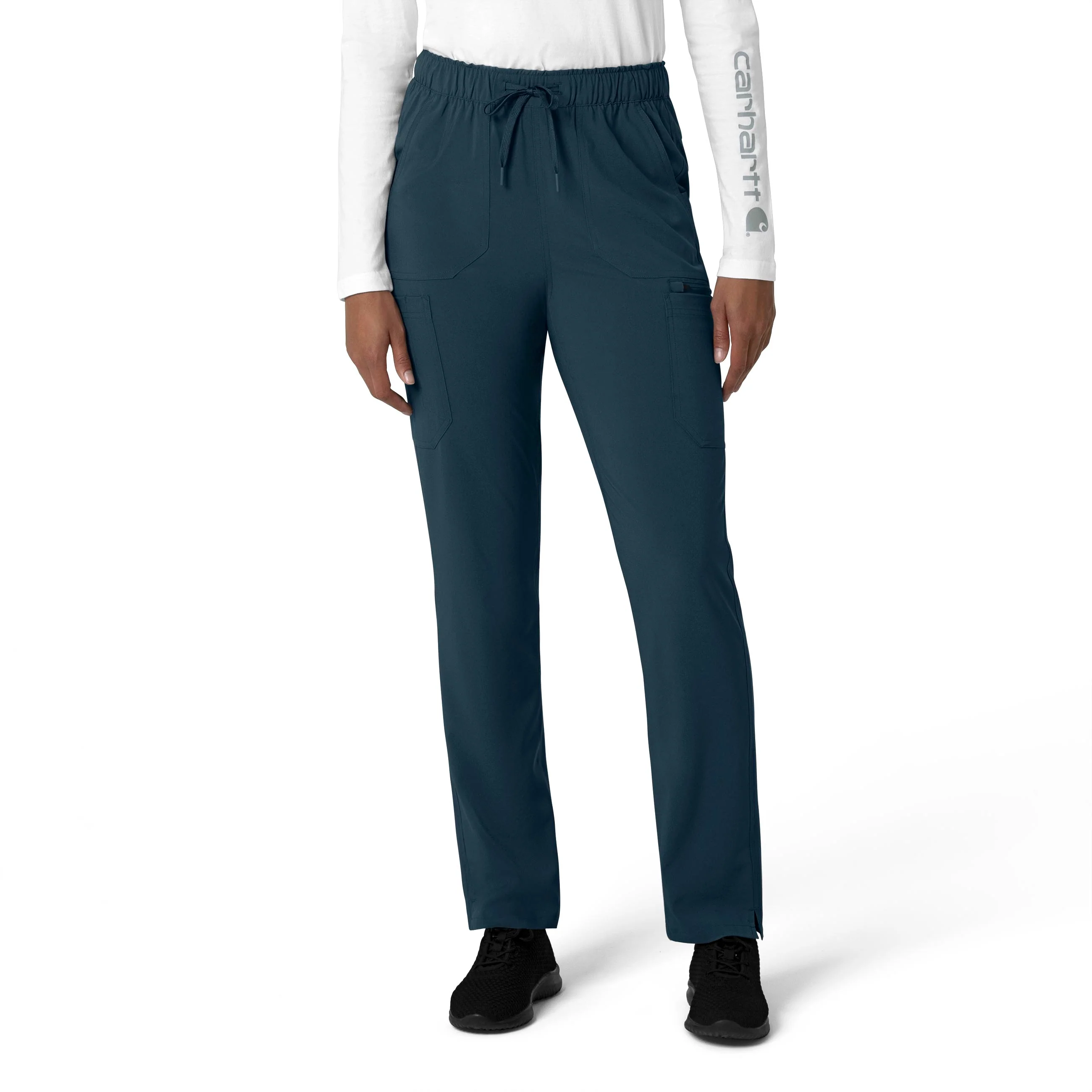 Carhartt Force Cross-Flex Women's Straight Leg Cargo Scrub Pant - Deep Navy