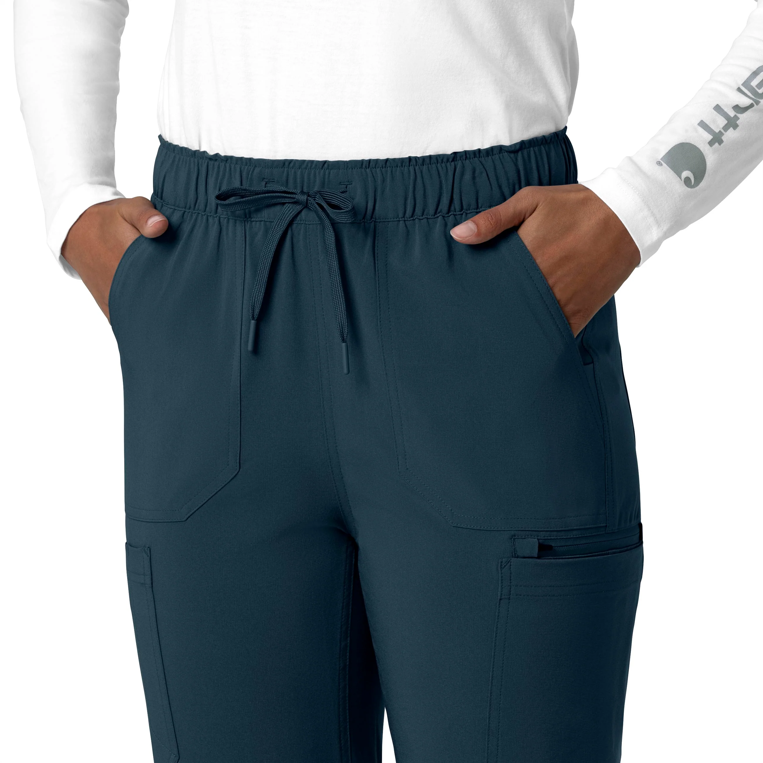 Carhartt Force Cross-Flex Women's Straight Leg Cargo Scrub Pant - Deep Navy - Image 7