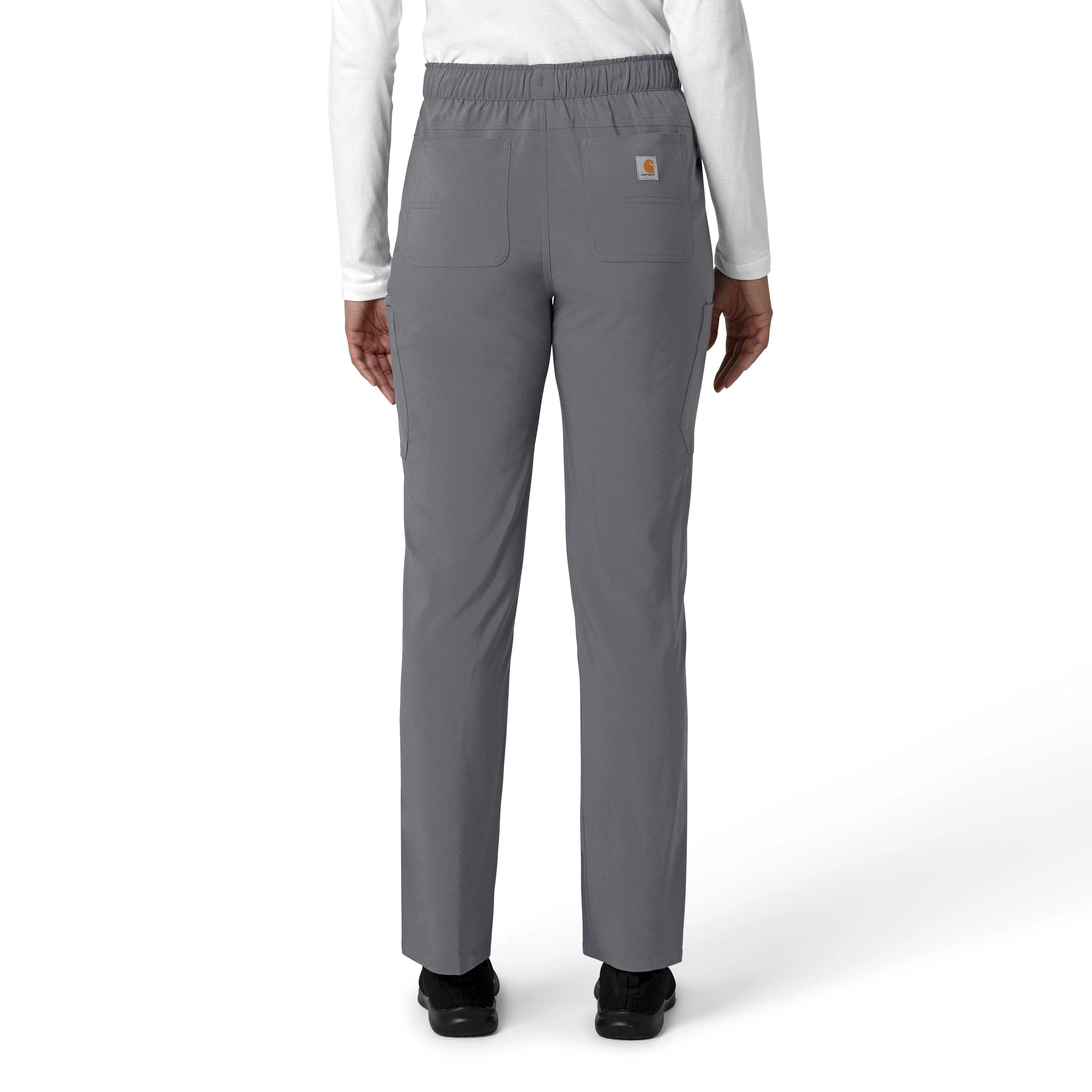 Carhartt Force Cross-Flex Women's Straight Leg Cargo Scrub Pant - Pewter - Image 2
