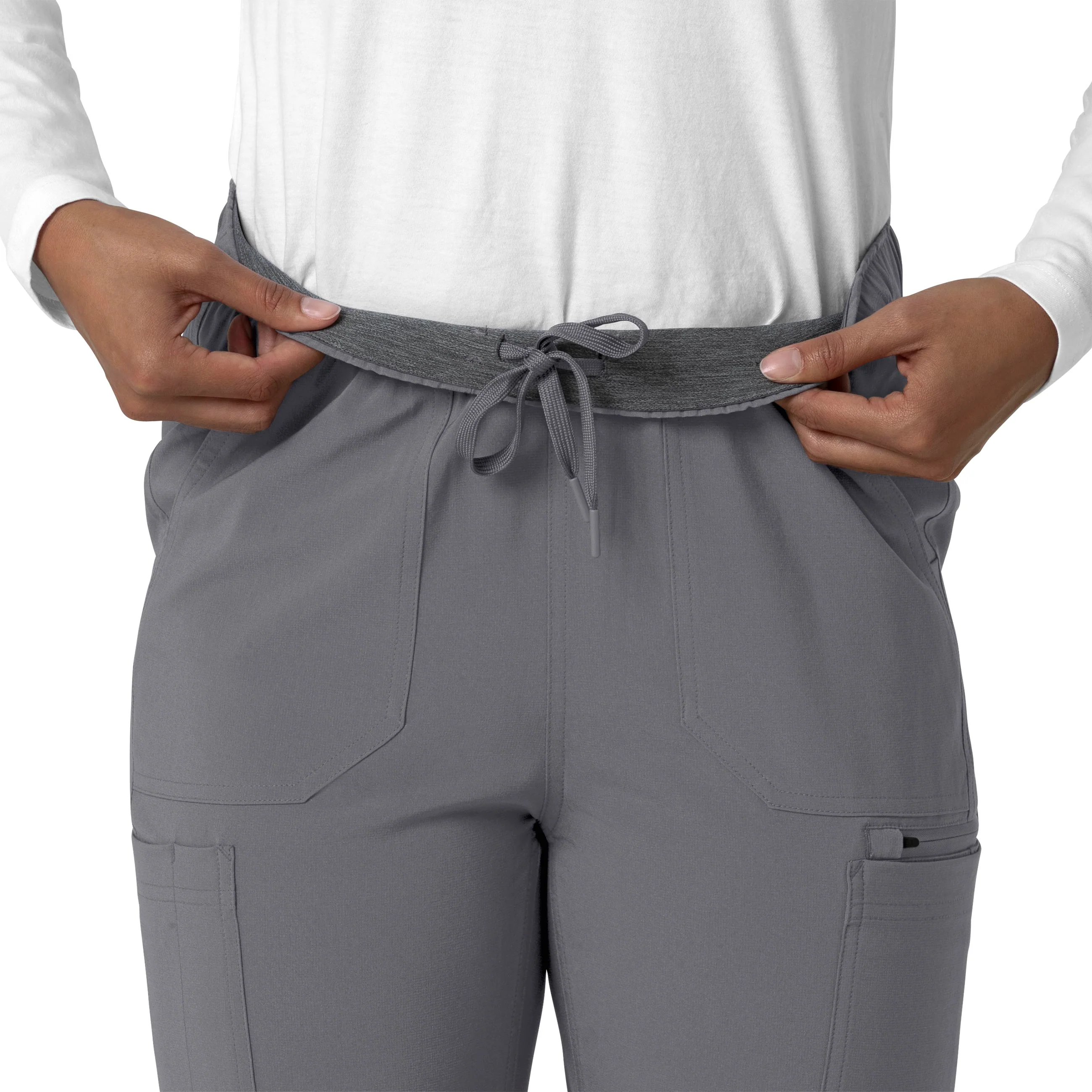 Carhartt Force Cross-Flex Women's Straight Leg Cargo Scrub Pant - Pewter - Image 6