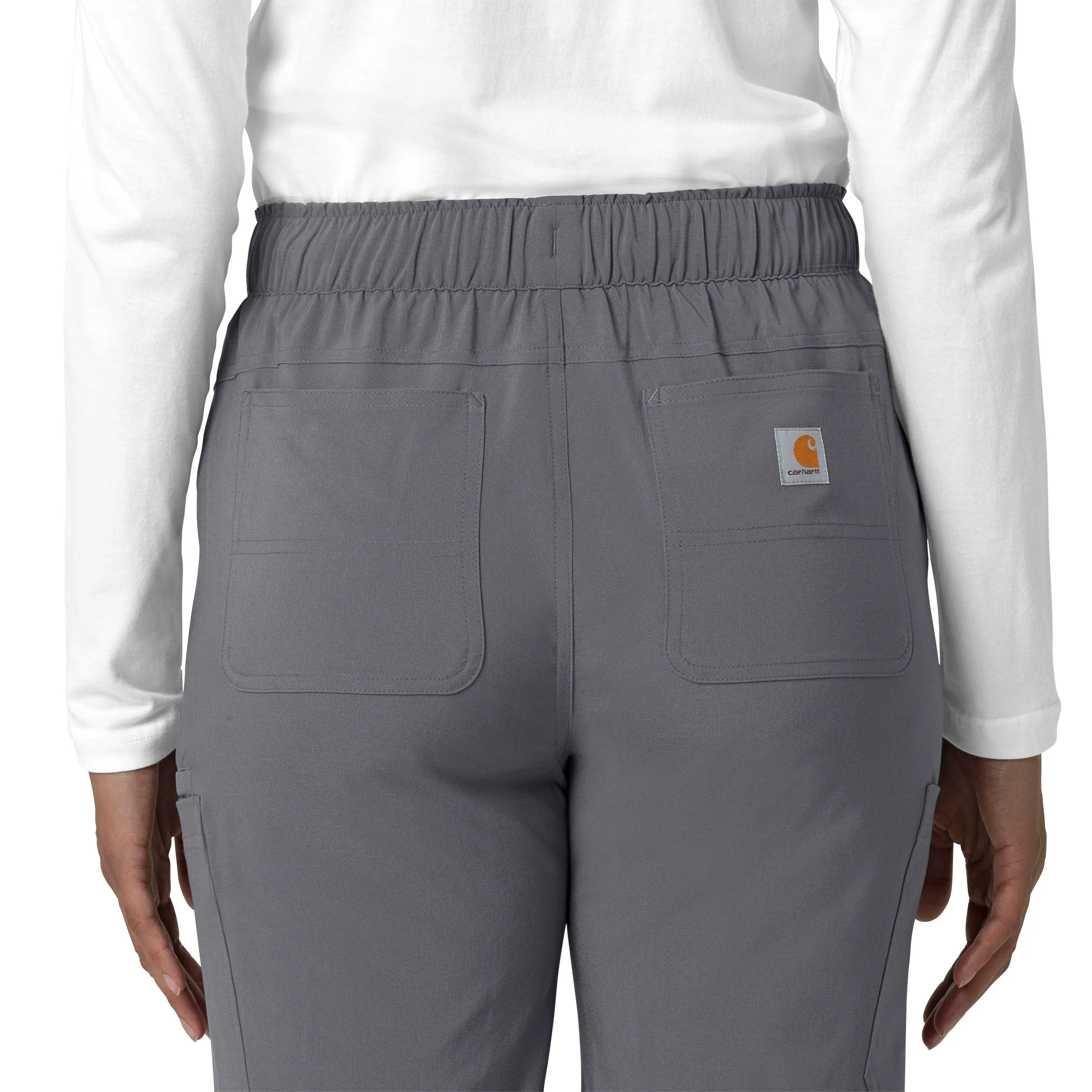 Carhartt Force Cross-Flex Women's Straight Leg Cargo Scrub Pant - Pewter - Image 8