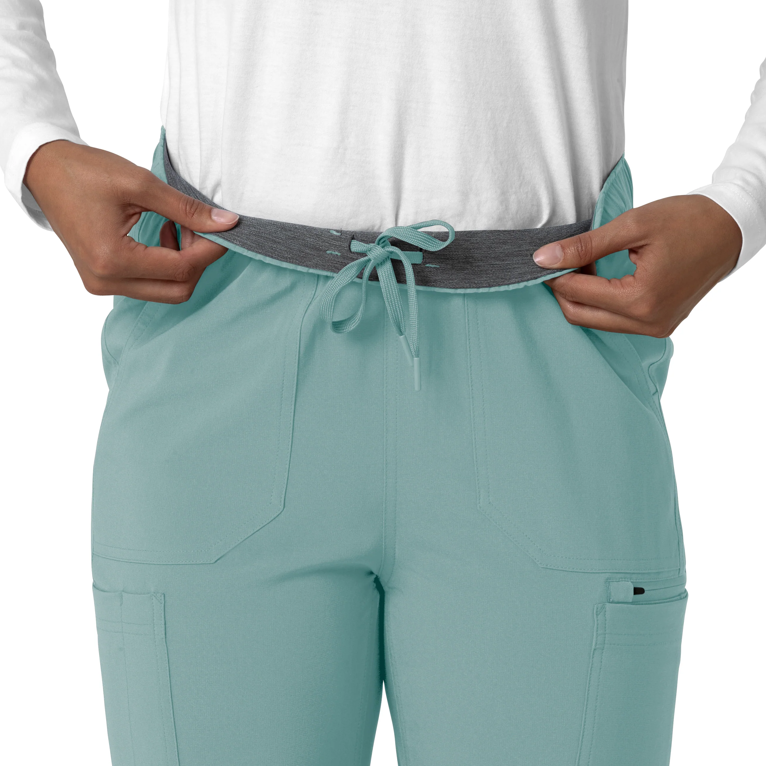 Carhartt Force Cross-Flex Women's Straight Leg Cargo Scrub Pant - Summer Blue - Image 6