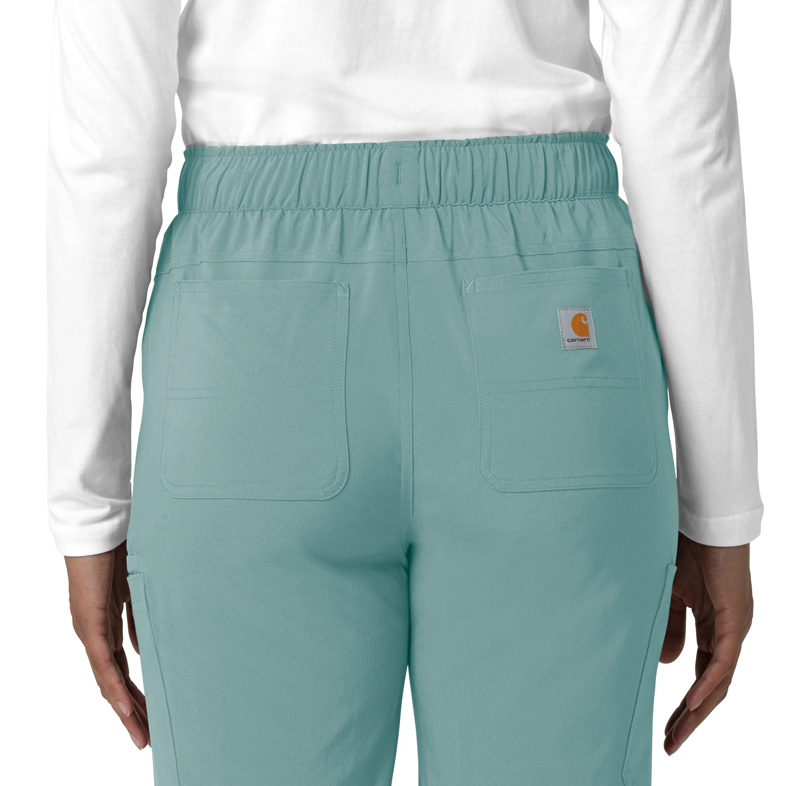 Carhartt Force Cross-Flex Women's Straight Leg Cargo Scrub Pant - Summer Blue - Image 8