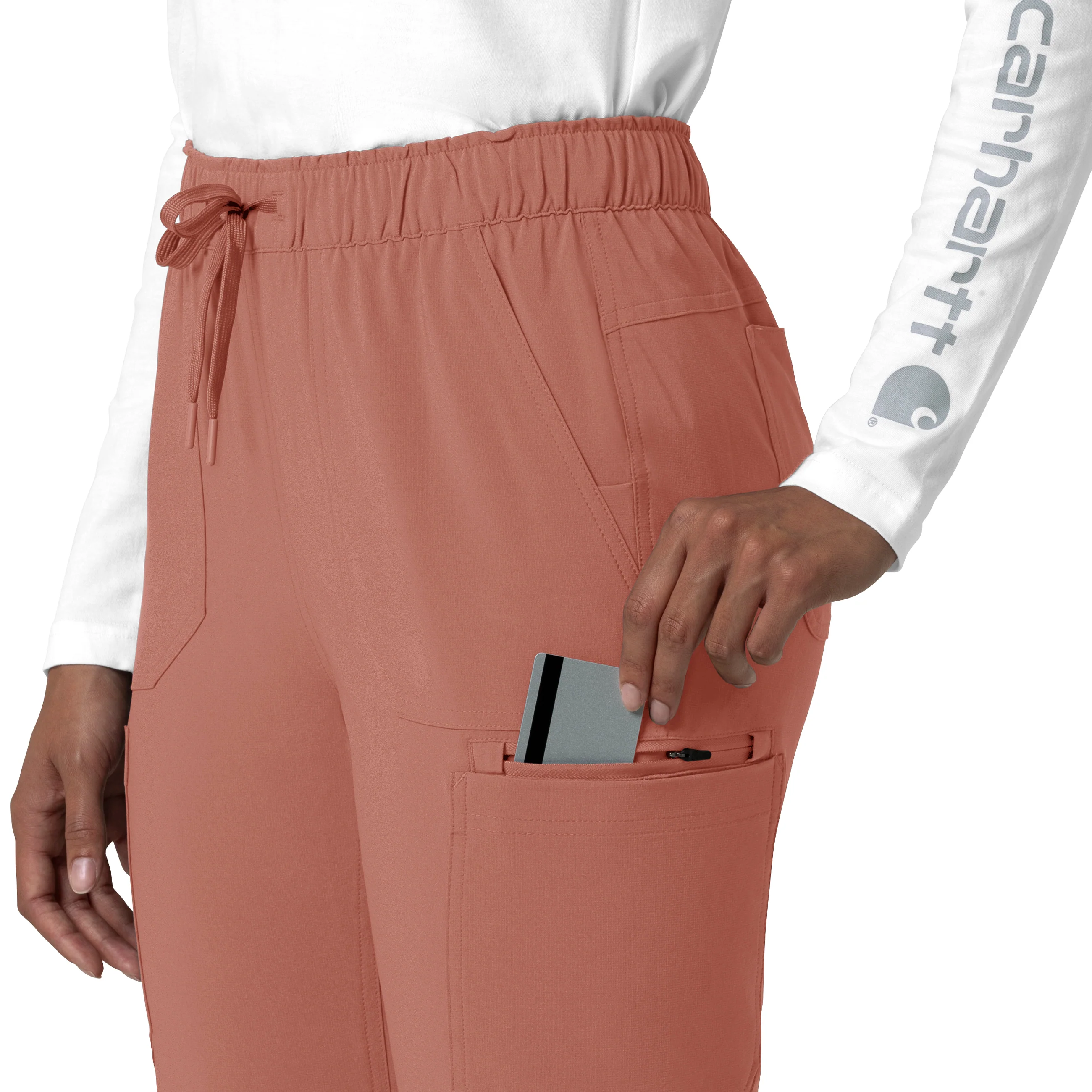 Carhartt Force Cross-Flex Women's Straight Leg Cargo Scrub Pant - Wildrose - Image 10