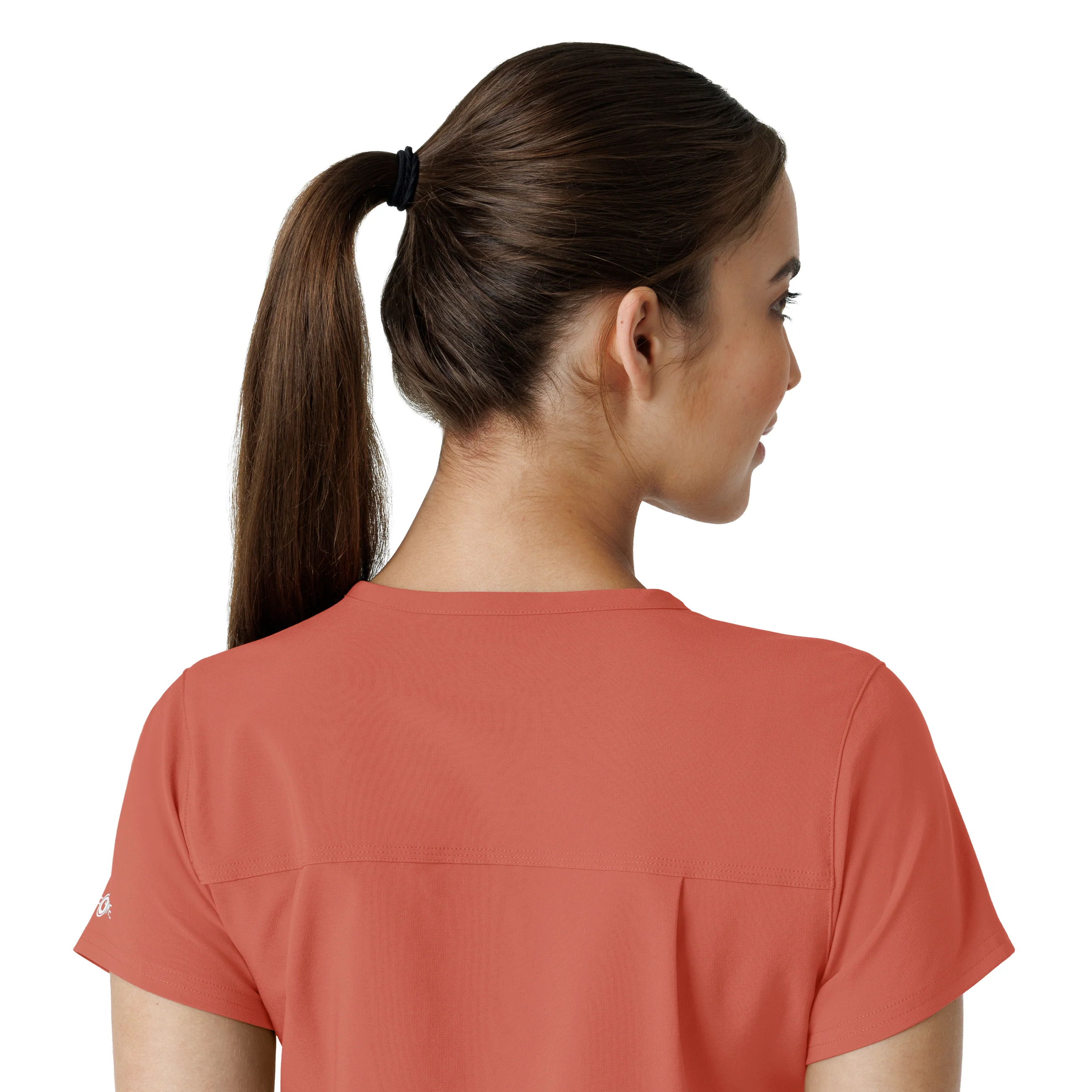 Carhartt Force Cross-Flex Women's Tuck-In Scrub Top - Dusty Cedar - Image 7