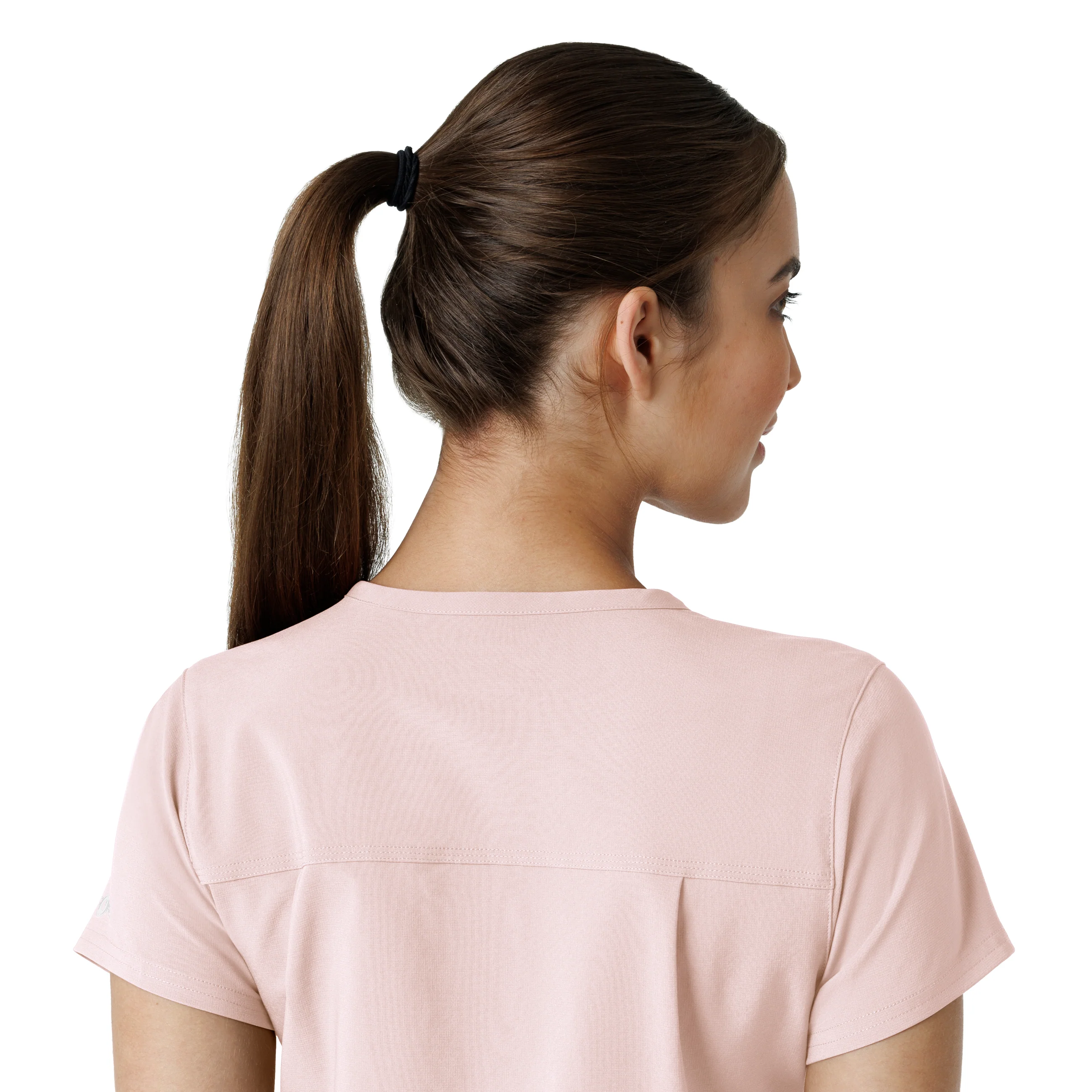 Carhartt Force Cross-Flex Women's Tuck-In Scrub Top - Soft Rose - Image 7