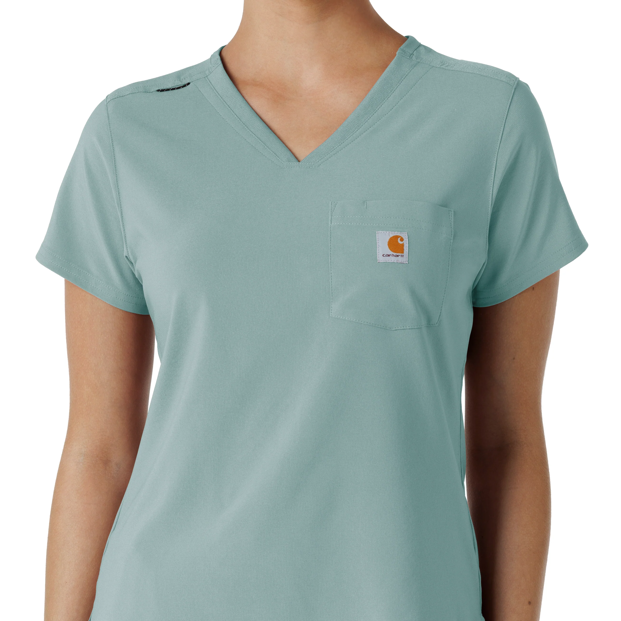 Carhartt Force Cross-Flex Women's Tuck-In Scrub Top - Summer Blue - Image 5