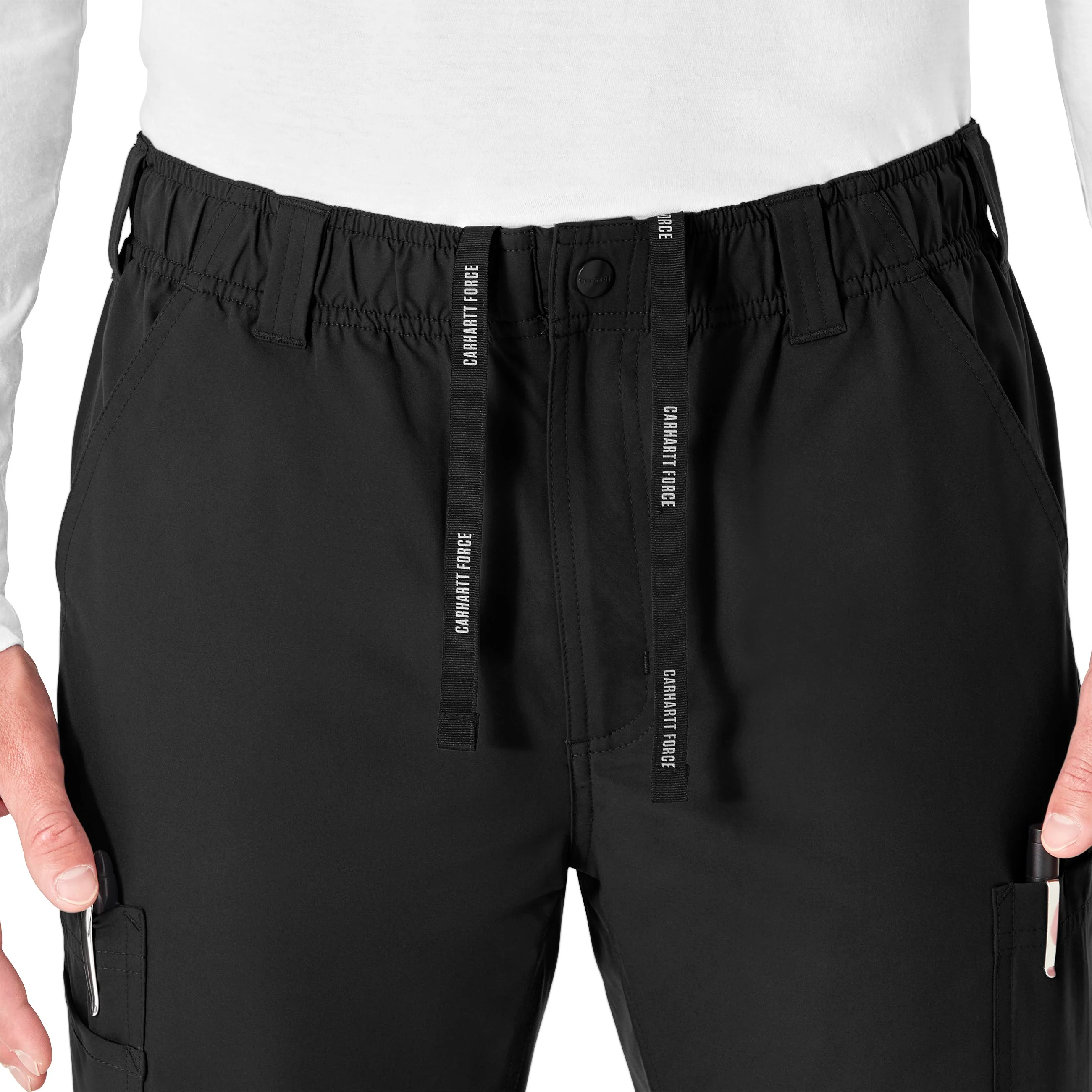 Carhartt Force Essentials Men's Straight Leg Cargo Scrub Pant - Black - Image 5