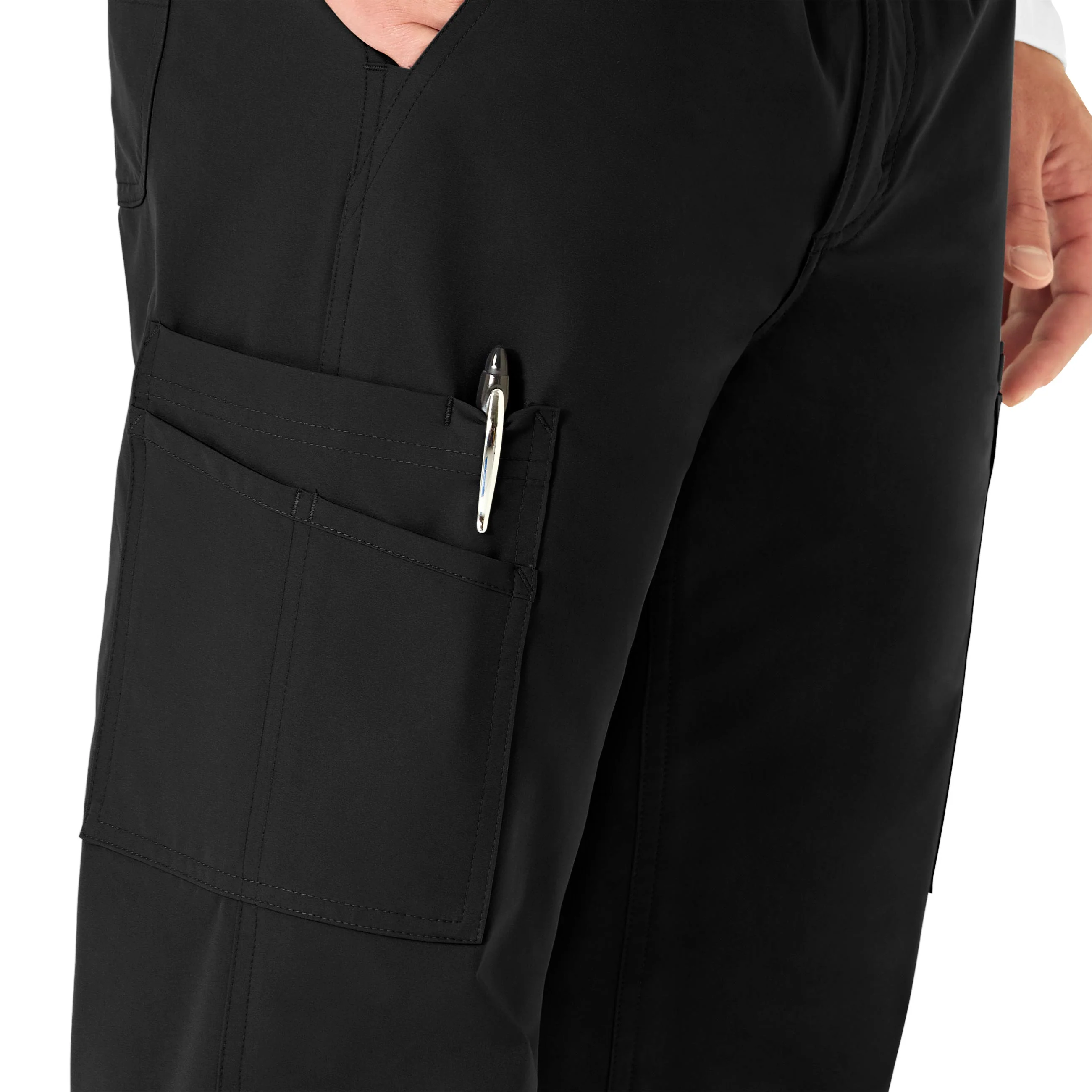 Carhartt Force Essentials Men's Straight Leg Cargo Scrub Pant - Black - Image 7