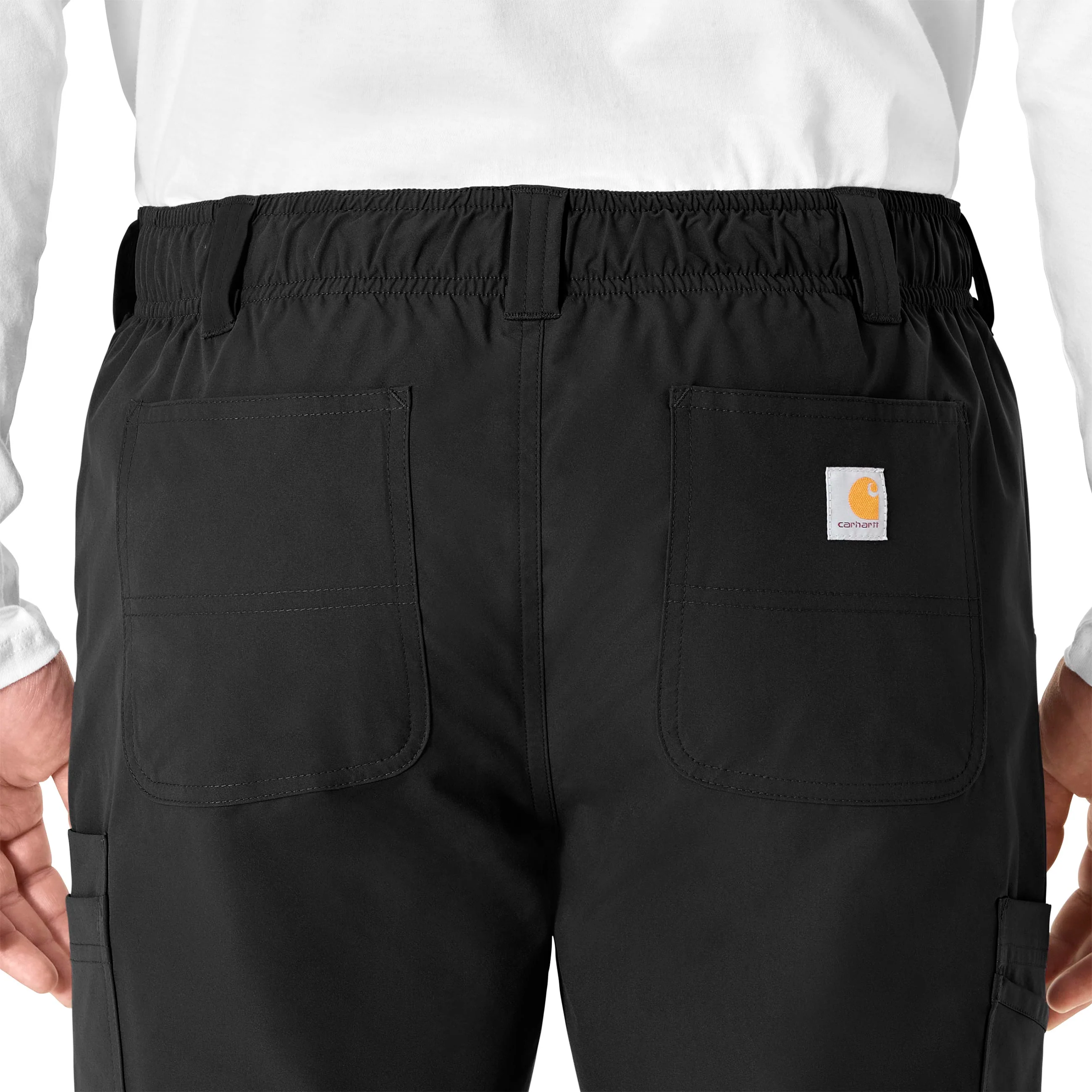 Carhartt Force Essentials Men's Straight Leg Cargo Scrub Pant - Black - Image 8