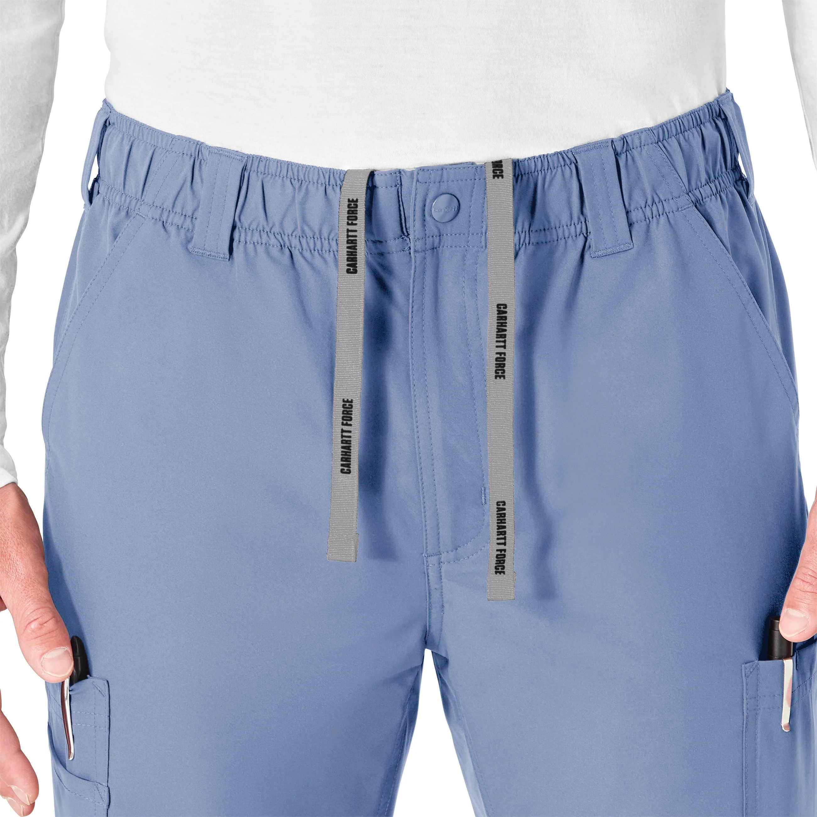 Carhartt Force Essentials Men's Straight Leg Cargo Scrub Pant - Ceil Blue - Image 5