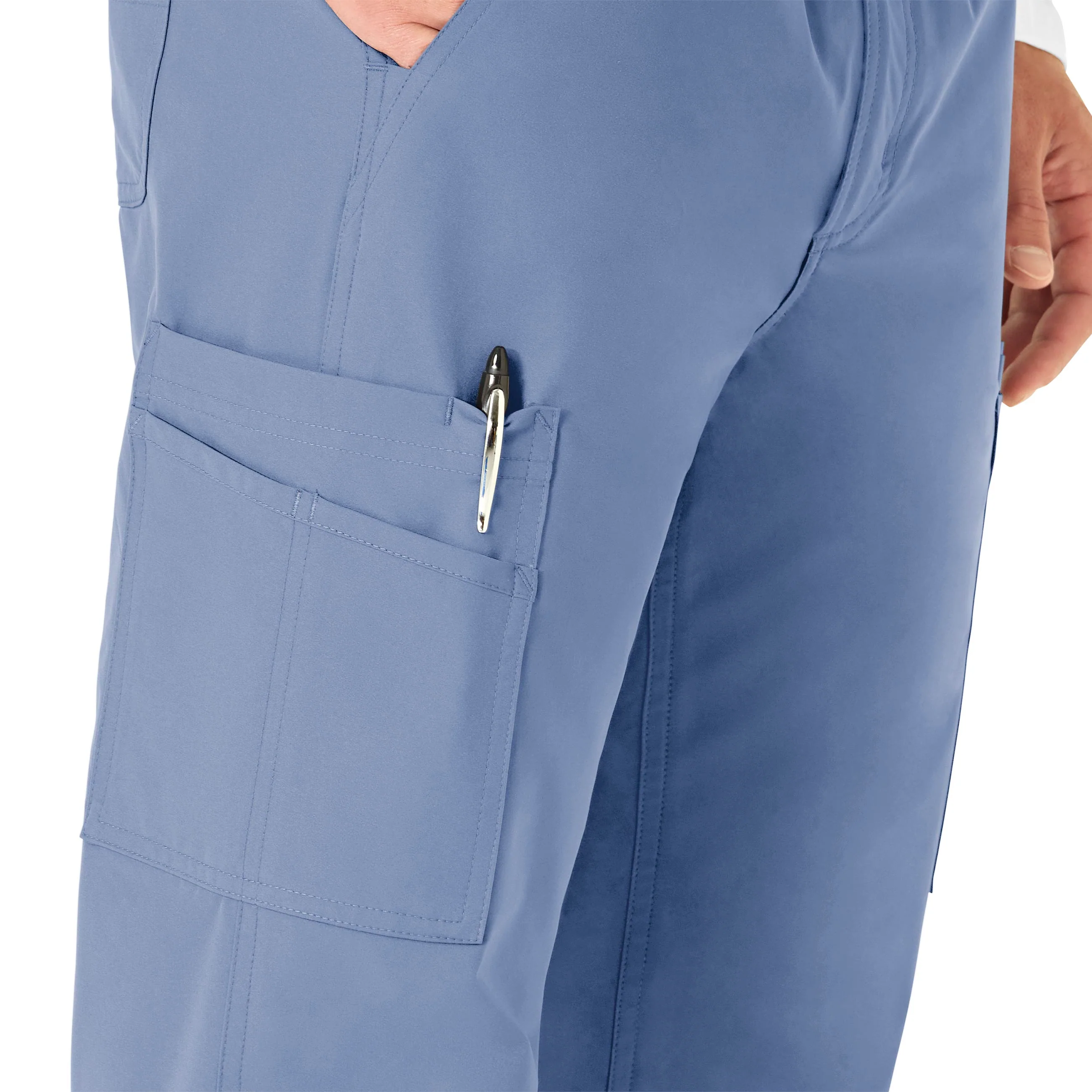 Carhartt Force Essentials Men's Straight Leg Cargo Scrub Pant - Ceil Blue - Image 7