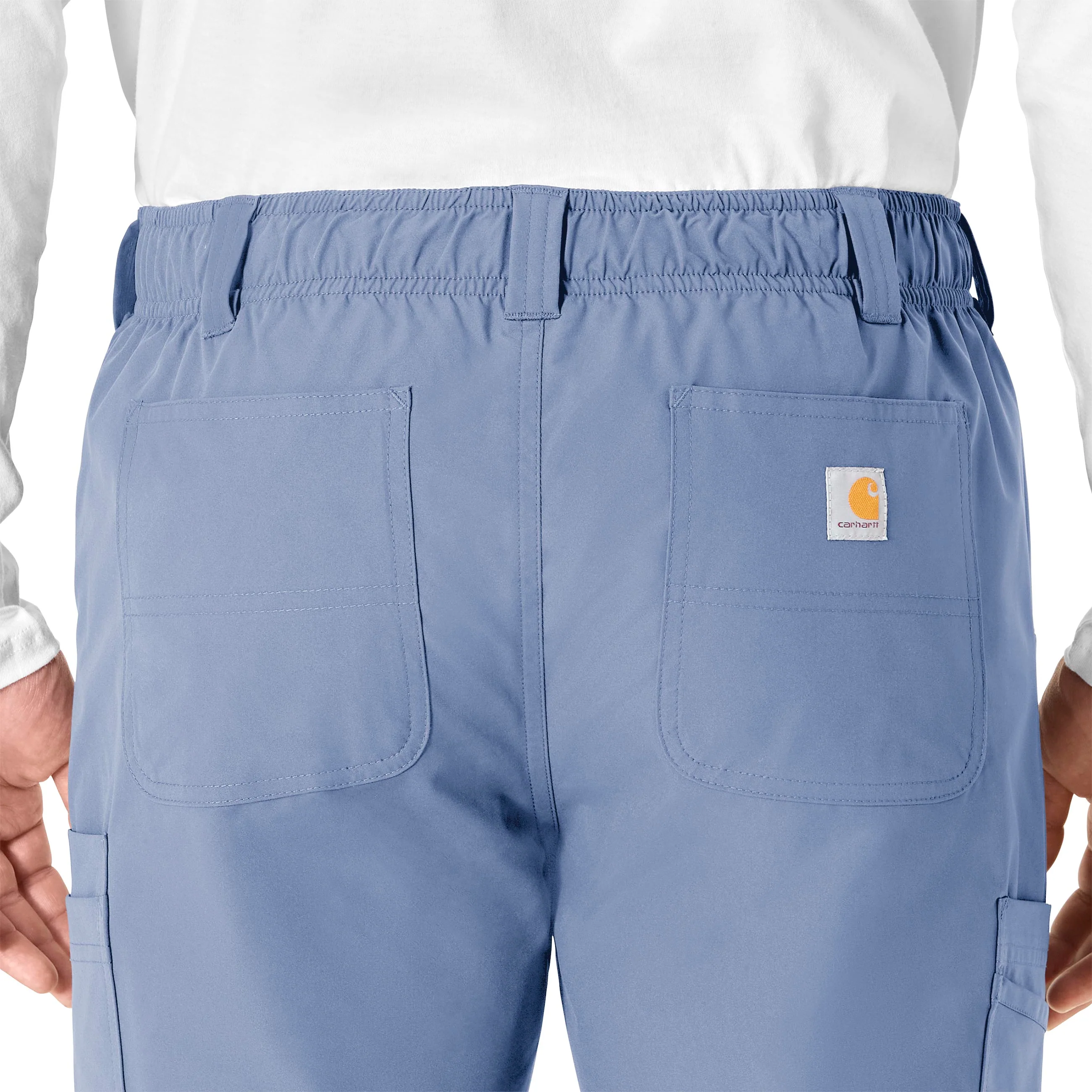 Carhartt Force Essentials Men's Straight Leg Cargo Scrub Pant - Ceil Blue - Image 8