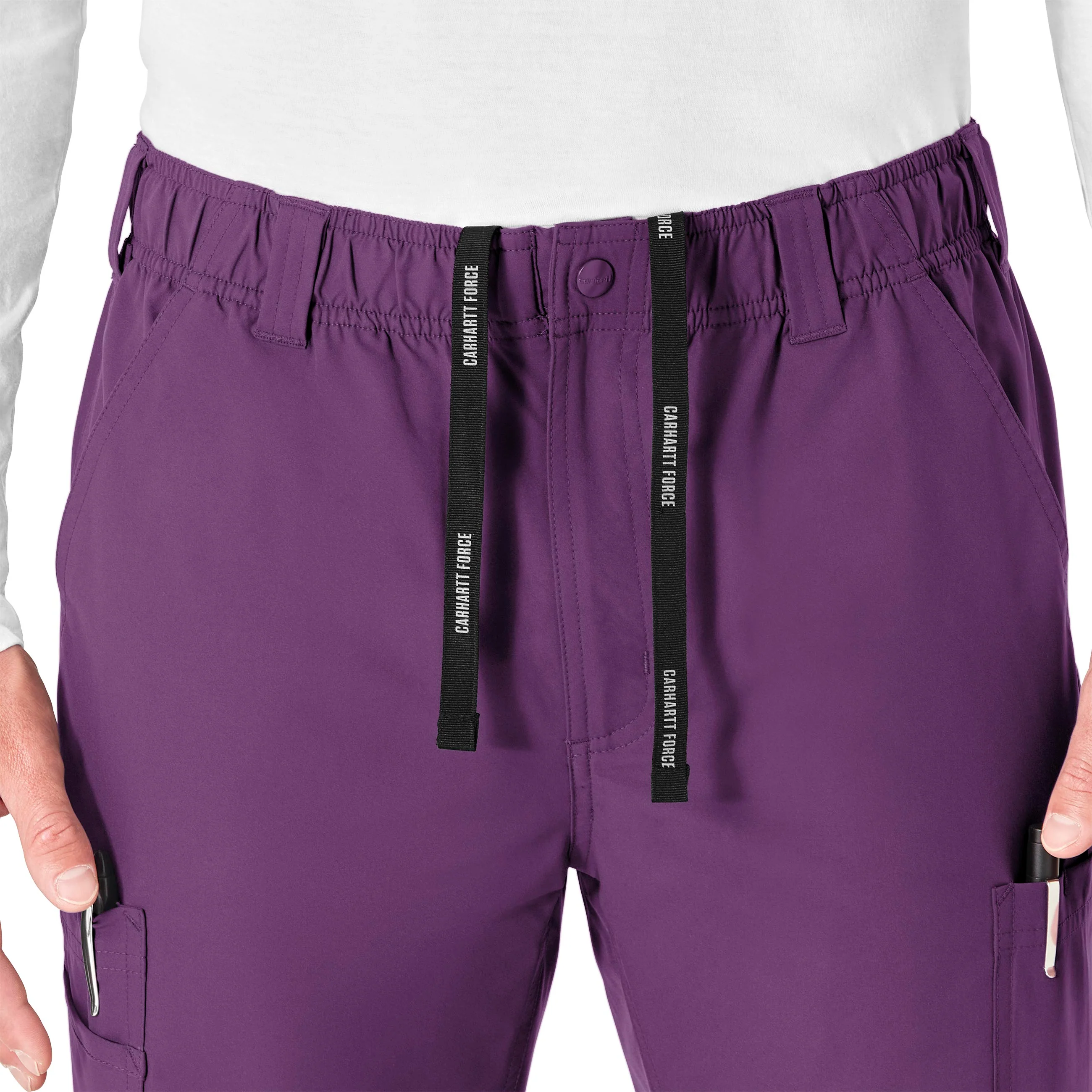 Carhartt Force Essentials Men's Straight Leg Cargo Scrub Pant - Eggplant - Image 5