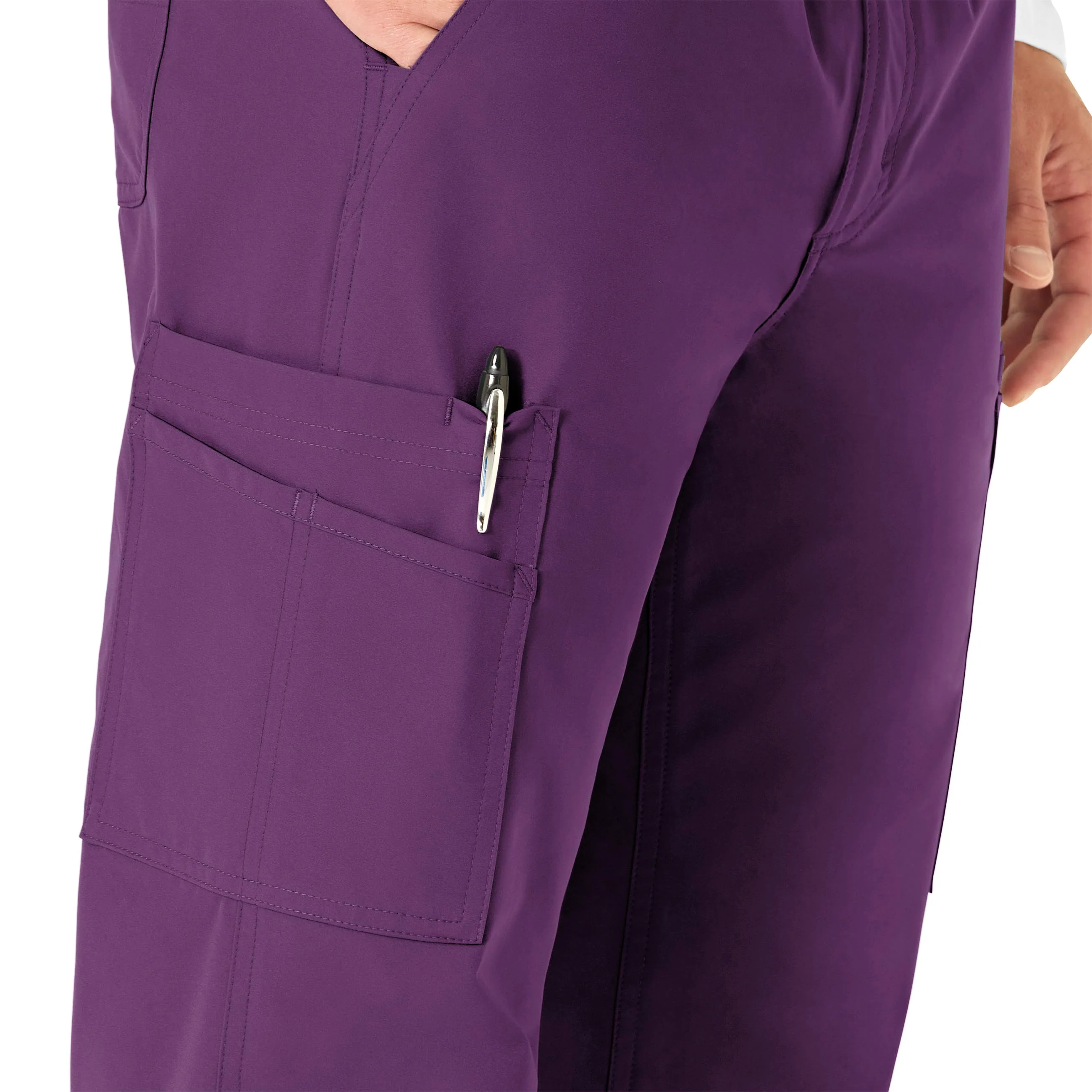 Carhartt Force Essentials Men's Straight Leg Cargo Scrub Pant - Eggplant - Image 7