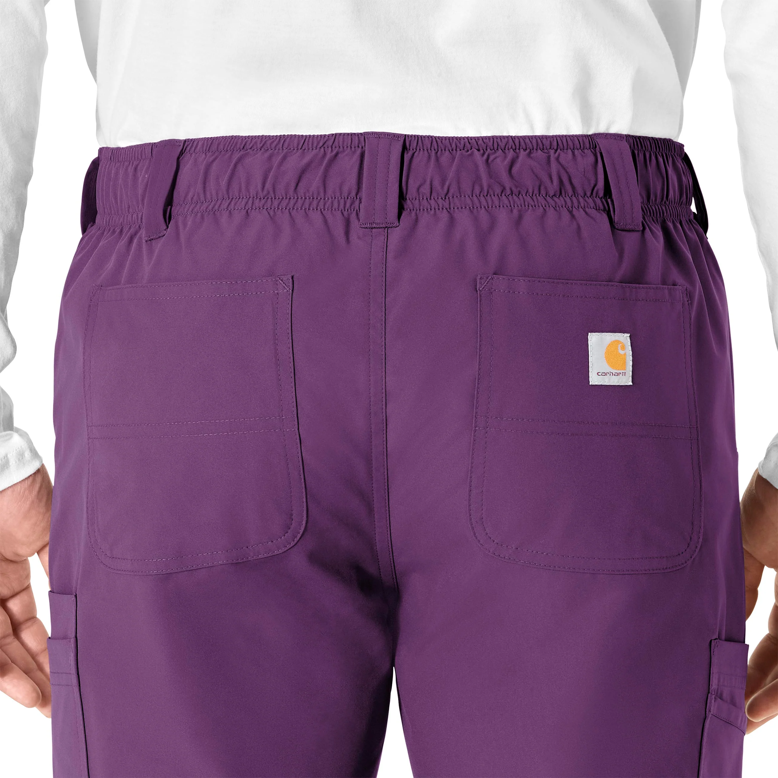 Carhartt Force Essentials Men's Straight Leg Cargo Scrub Pant - Eggplant - Image 8