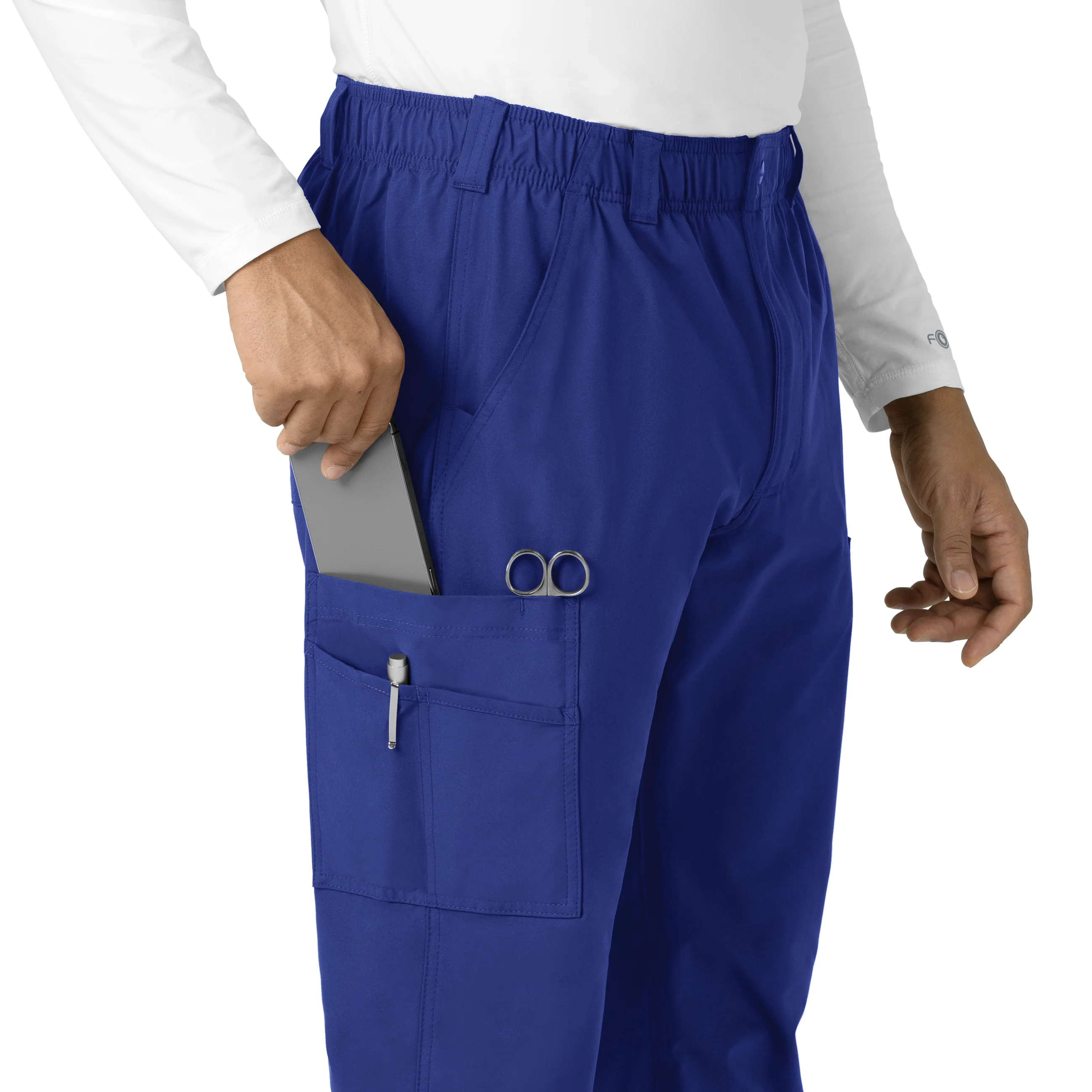 Carhartt Force Essentials Men's Straight Leg Cargo Scrub Pant - Galaxy Blue - Image 6