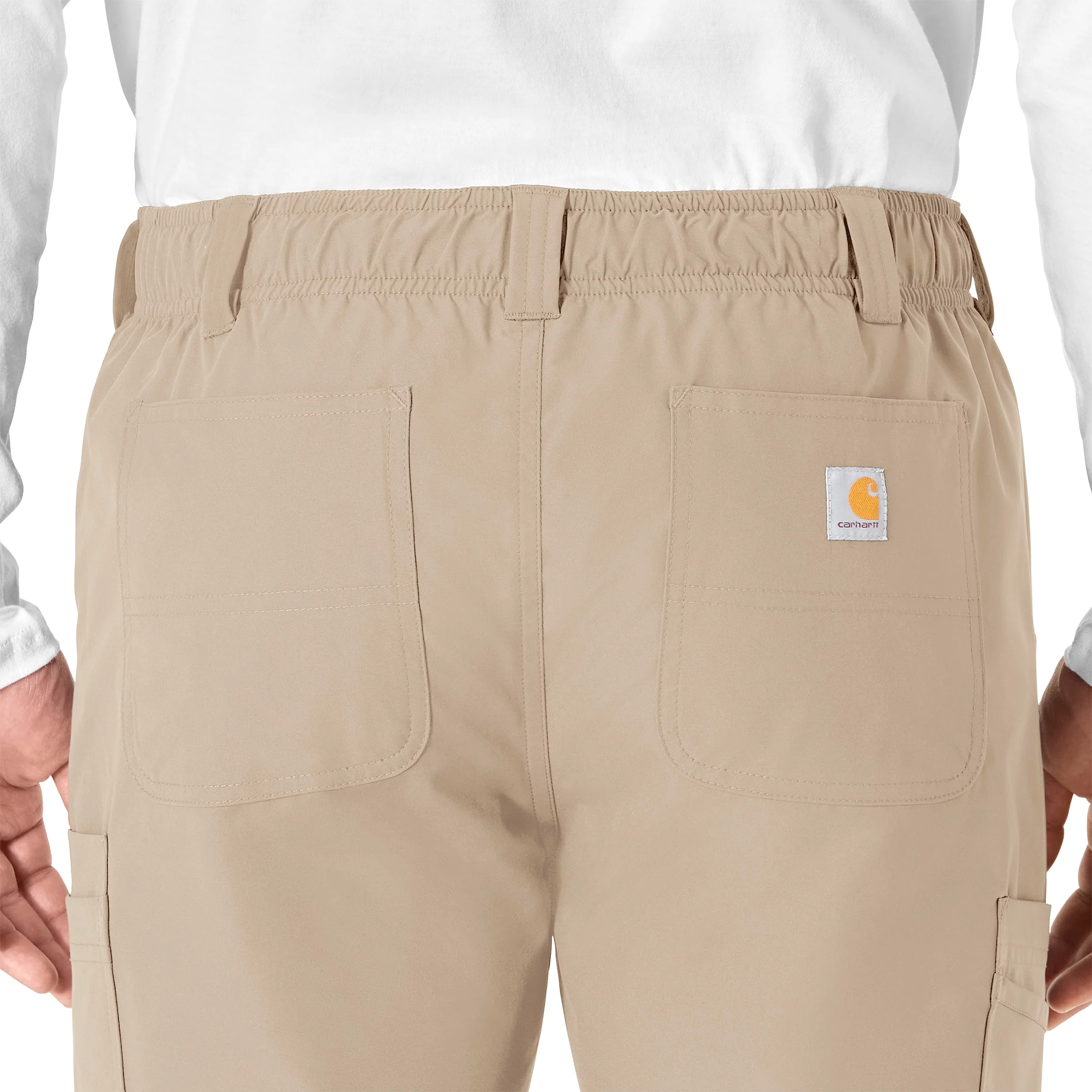 Carhartt Force Essentials Men's Straight Leg Cargo Scrub Pant - Khaki - Image 8