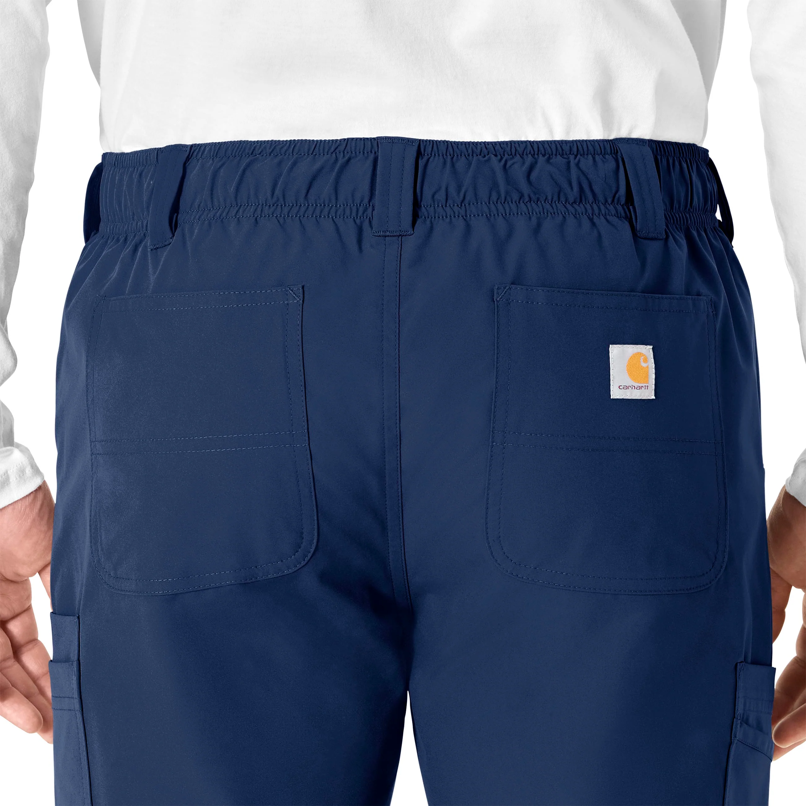 Carhartt Force Essentials Men's Straight Leg Cargo Scrub Pant - Navy - Image 8