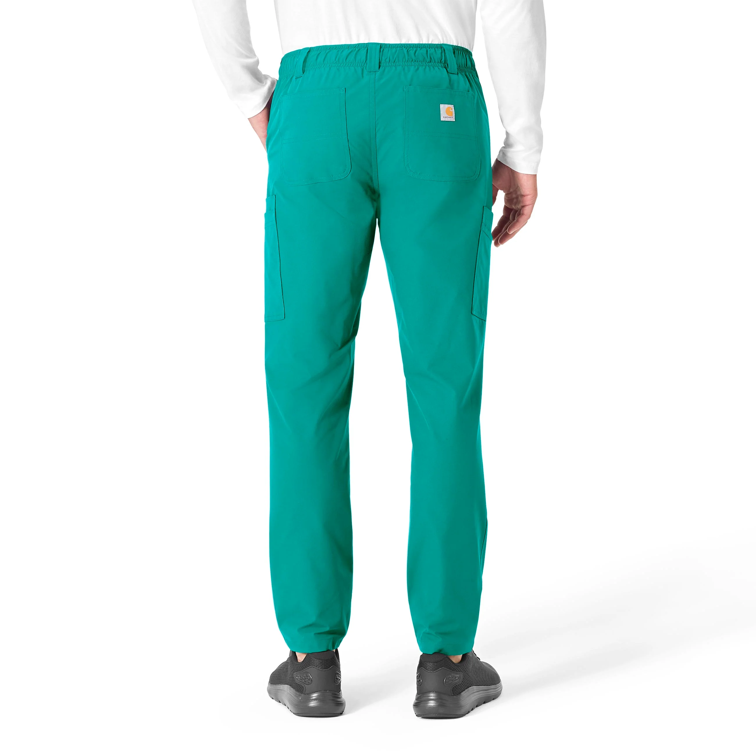 Carhartt Force Essentials Men's Straight Leg Cargo Scrub Pant - Teal Blue - Image 2