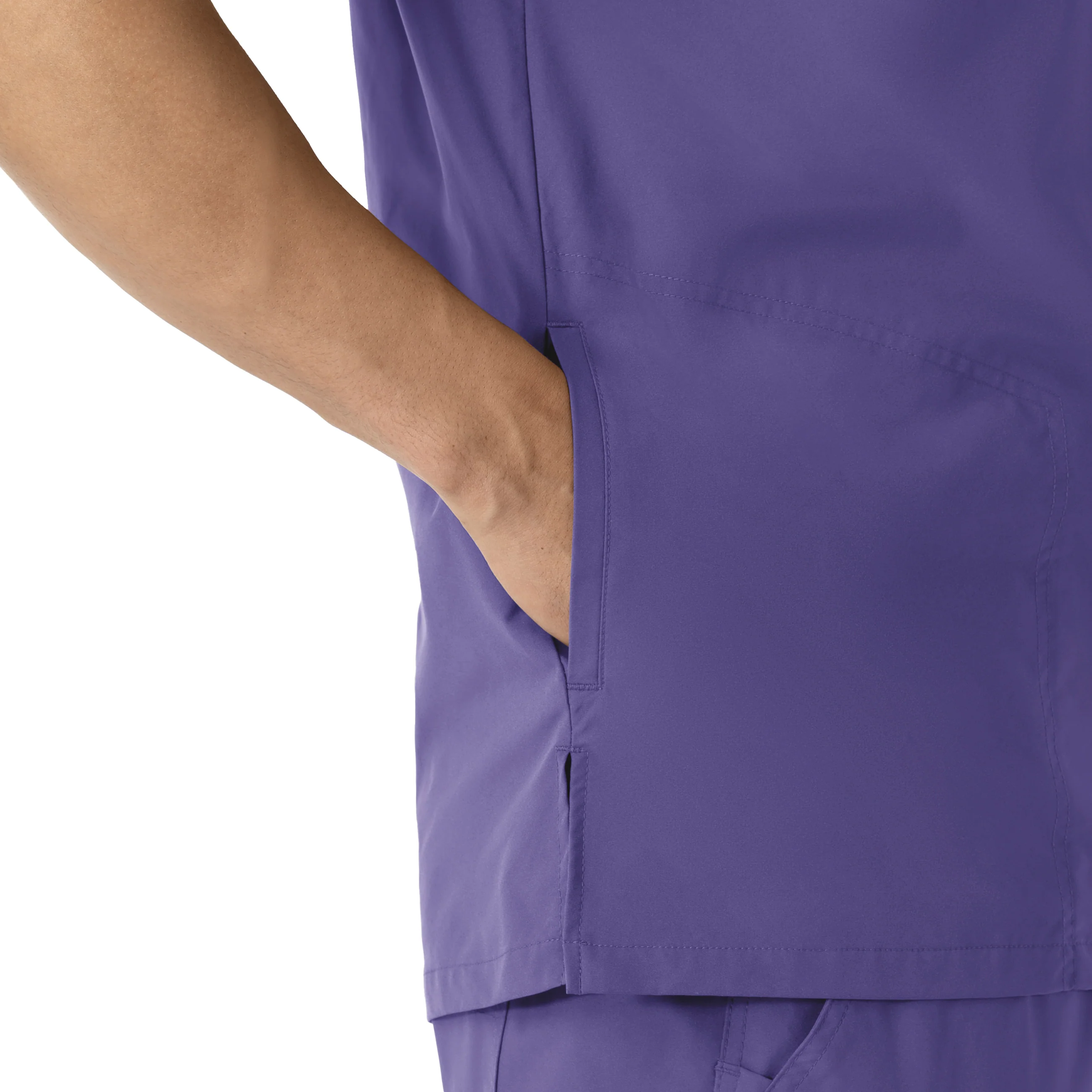 Carhartt Force Essentials Men's V-Neck Shirttail Scrub Top - Grape - Image 5