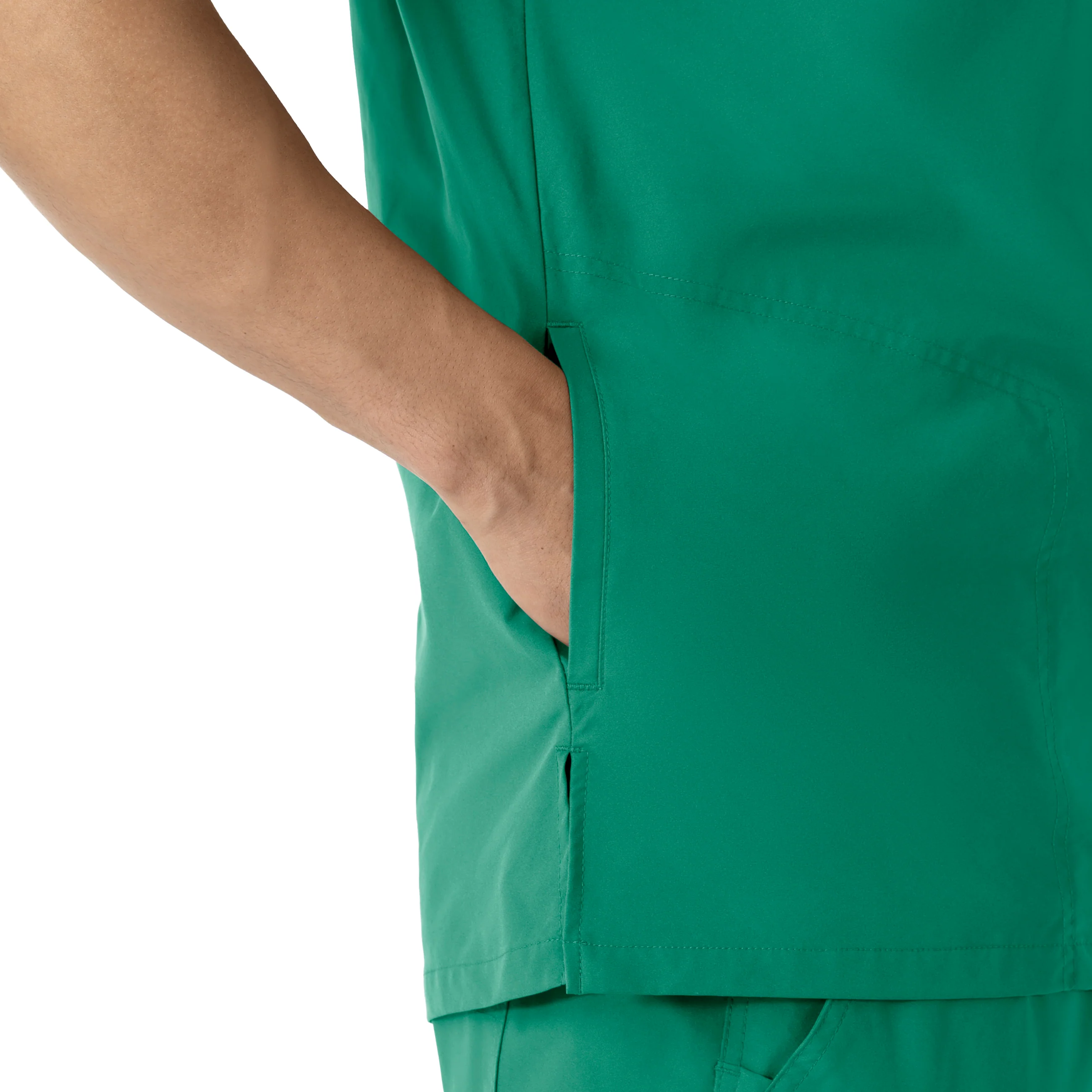 Carhartt Force Essentials Men's V-Neck Shirttail Scrub Top - Hunter - Image 5